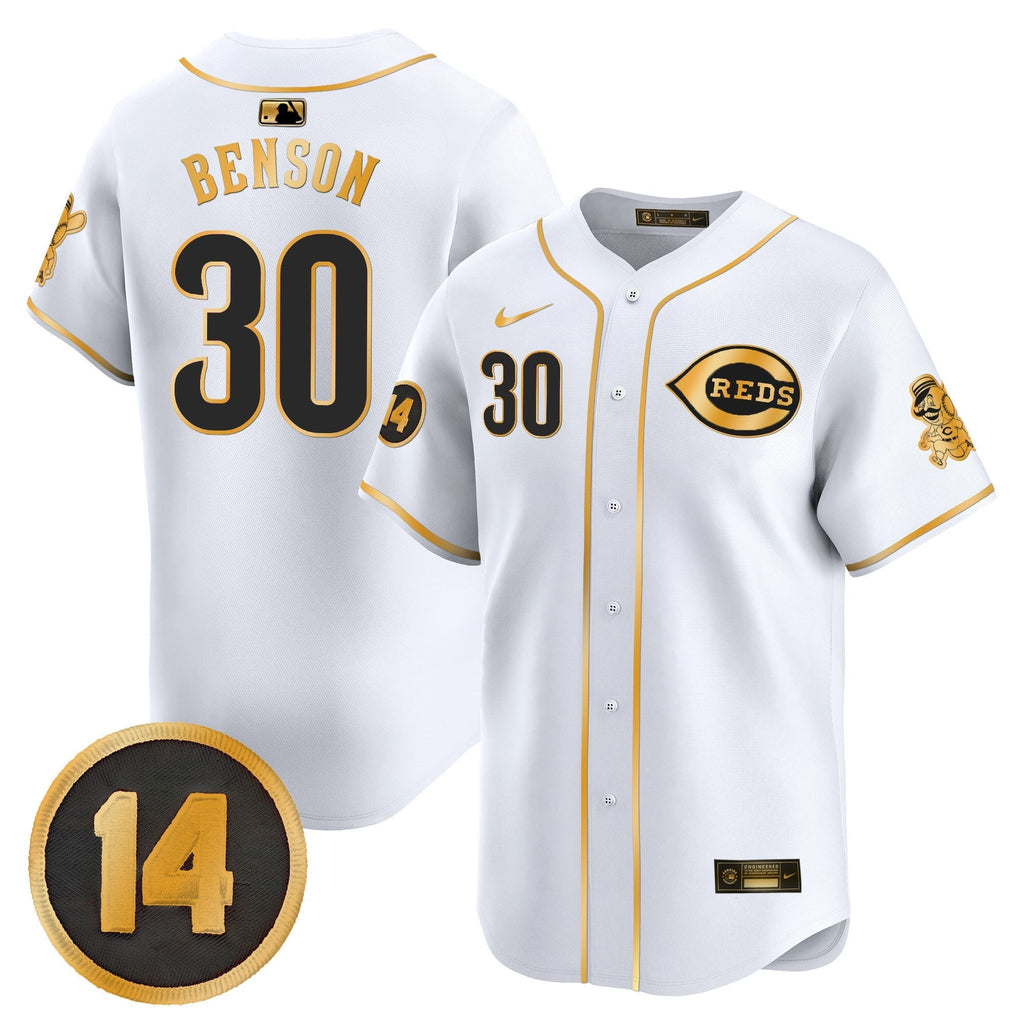 CIN Pete Rose Patch Vapor Premier Limited Jersey - Stitched