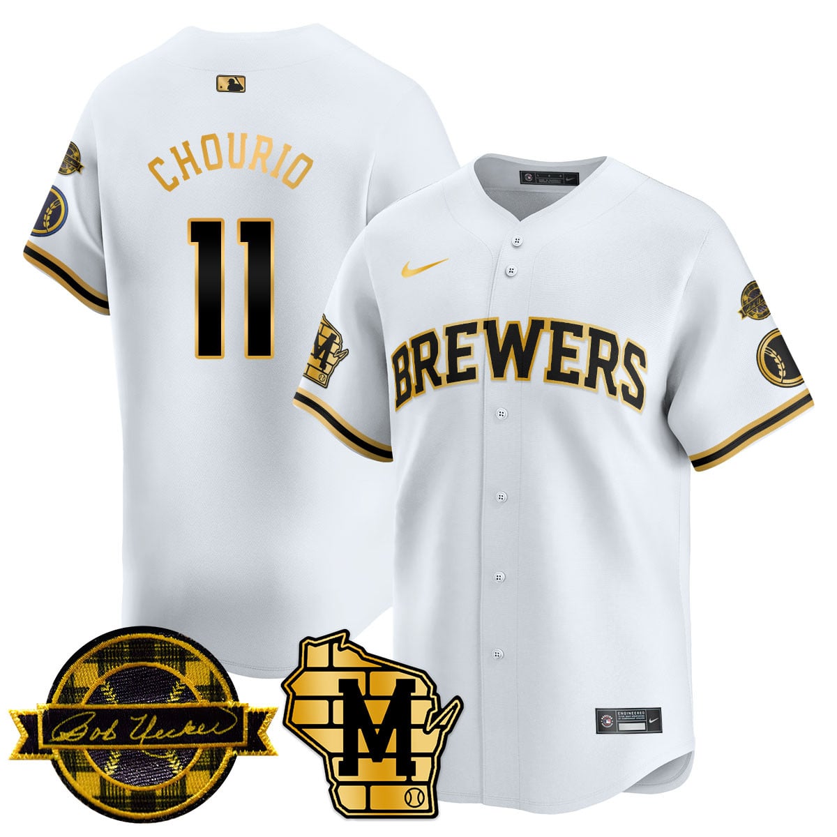 Women's Milwaukee Brewers 2025 Limited Jersey - Bob Uecker Patch - All Stitched