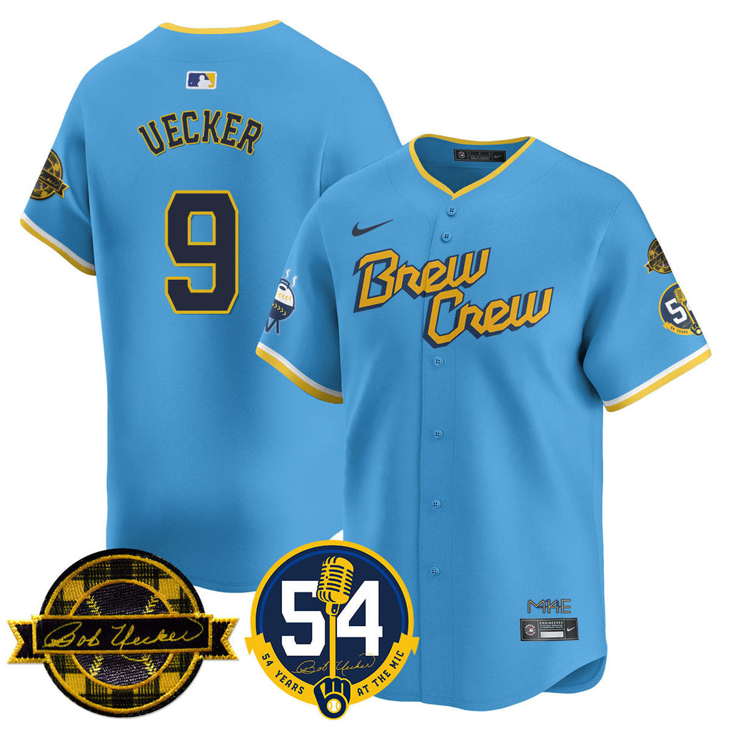 MIL Jersey - Bob Uecker, 54 Seasons for Brewers - Stitched