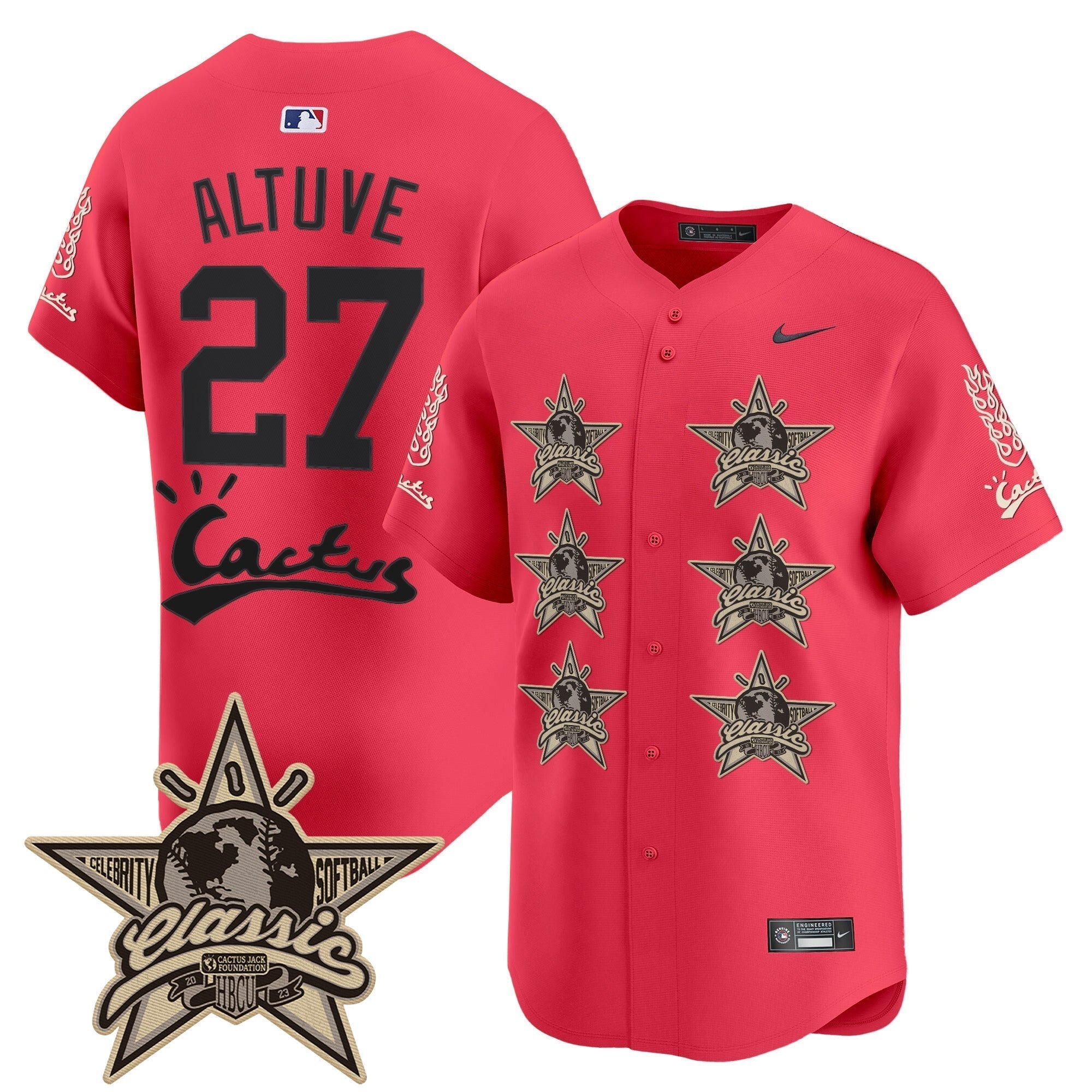 HOU Cactus Jack 2025 Vapor Premier Limited Jersey V2 - Stitched