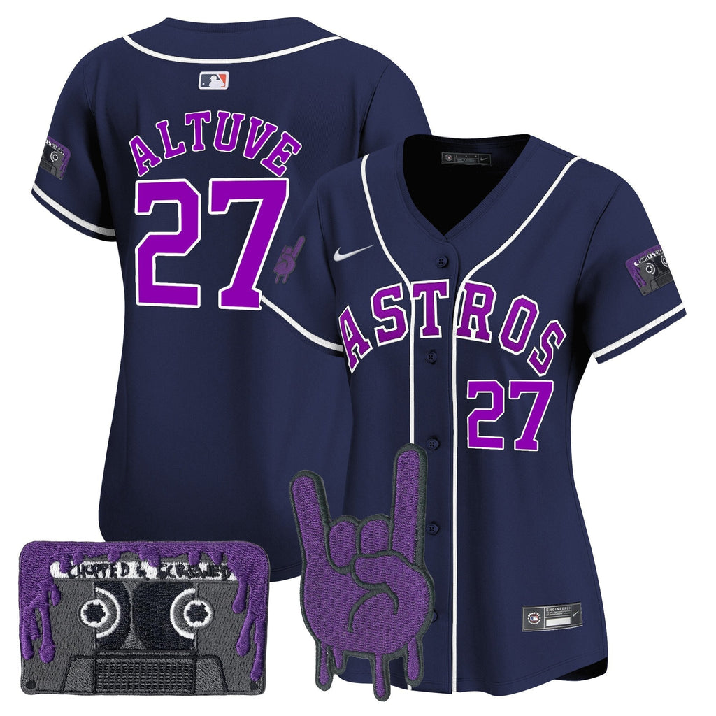 Women's HOU DJ Screw Patch Vapor Premier Limited Jersey - Stitched
