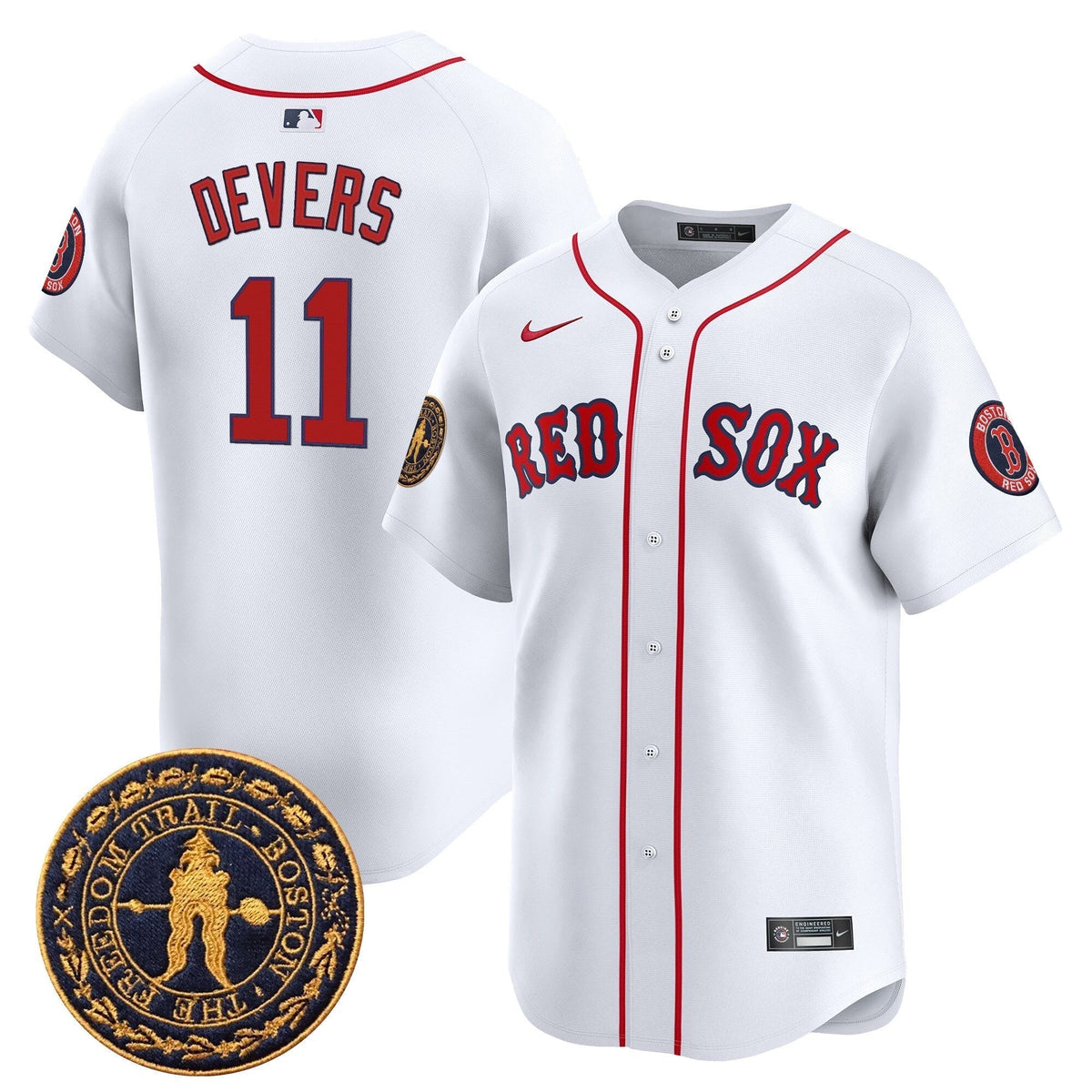 BOS Freedom Trail Patch Vapor Premier Limited Jersey - Stitched