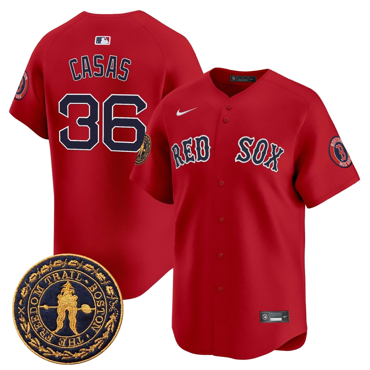 BOS Freedom Trail Patch Vapor Premier Limited Jersey - Stitched