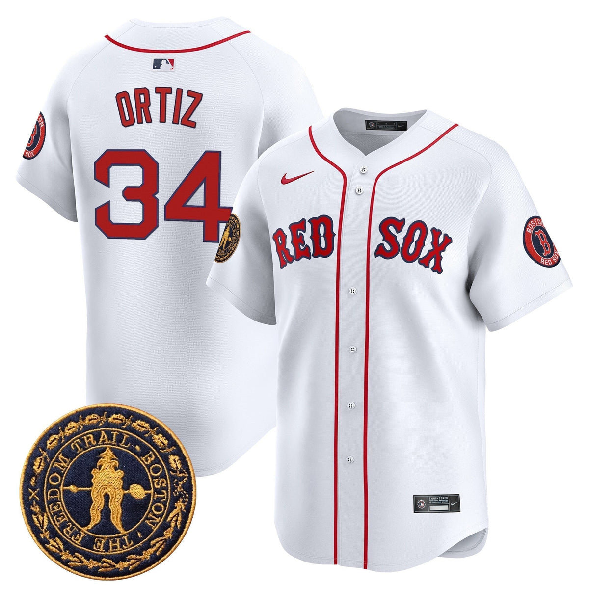 BOS Freedom Trail Patch Vapor Premier Limited Jersey - Stitched