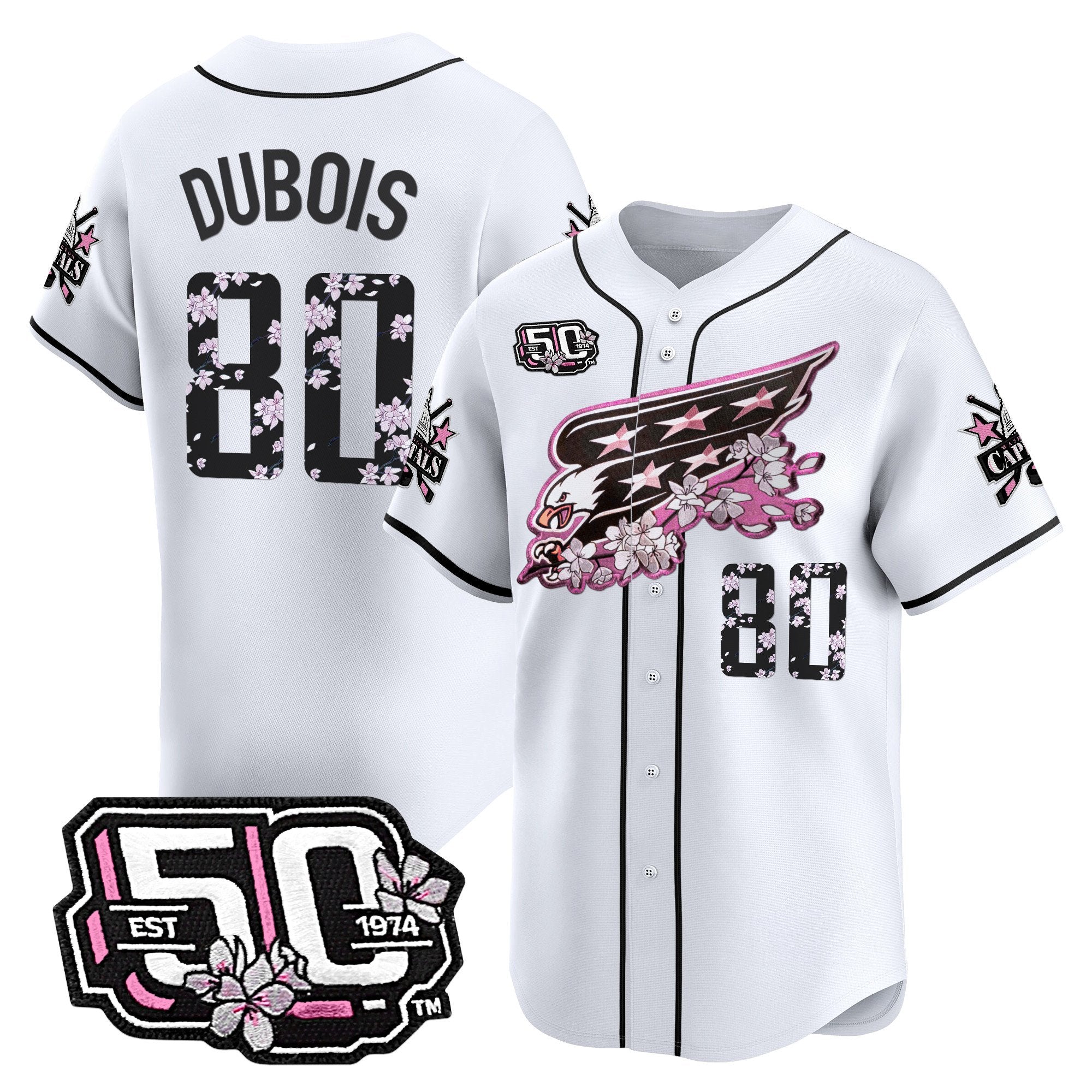 2025 WSH 50th Anniversary Cherry Blossom Style Vapor Premier Limited Jersey - Stitched