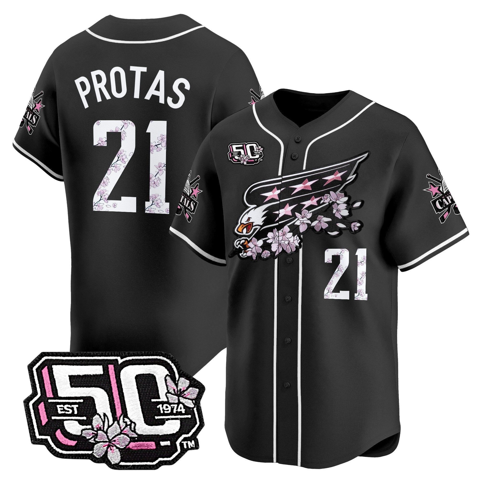 2025 WSH 50th Anniversary Cherry Blossom Style Vapor Premier Limited Jersey - Stitched