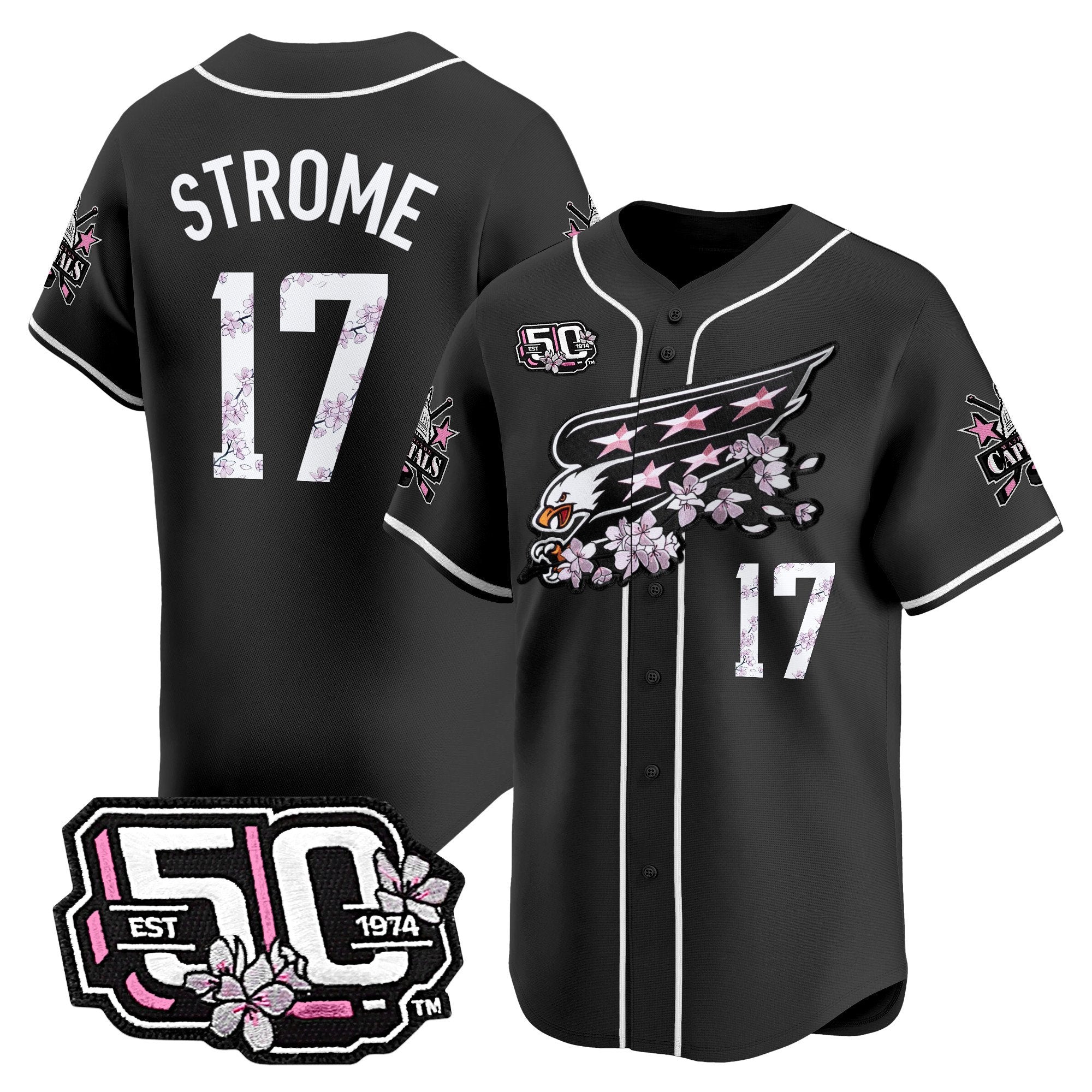 2025 WSH 50th Anniversary Cherry Blossom Style Vapor Premier Limited Jersey - Stitched