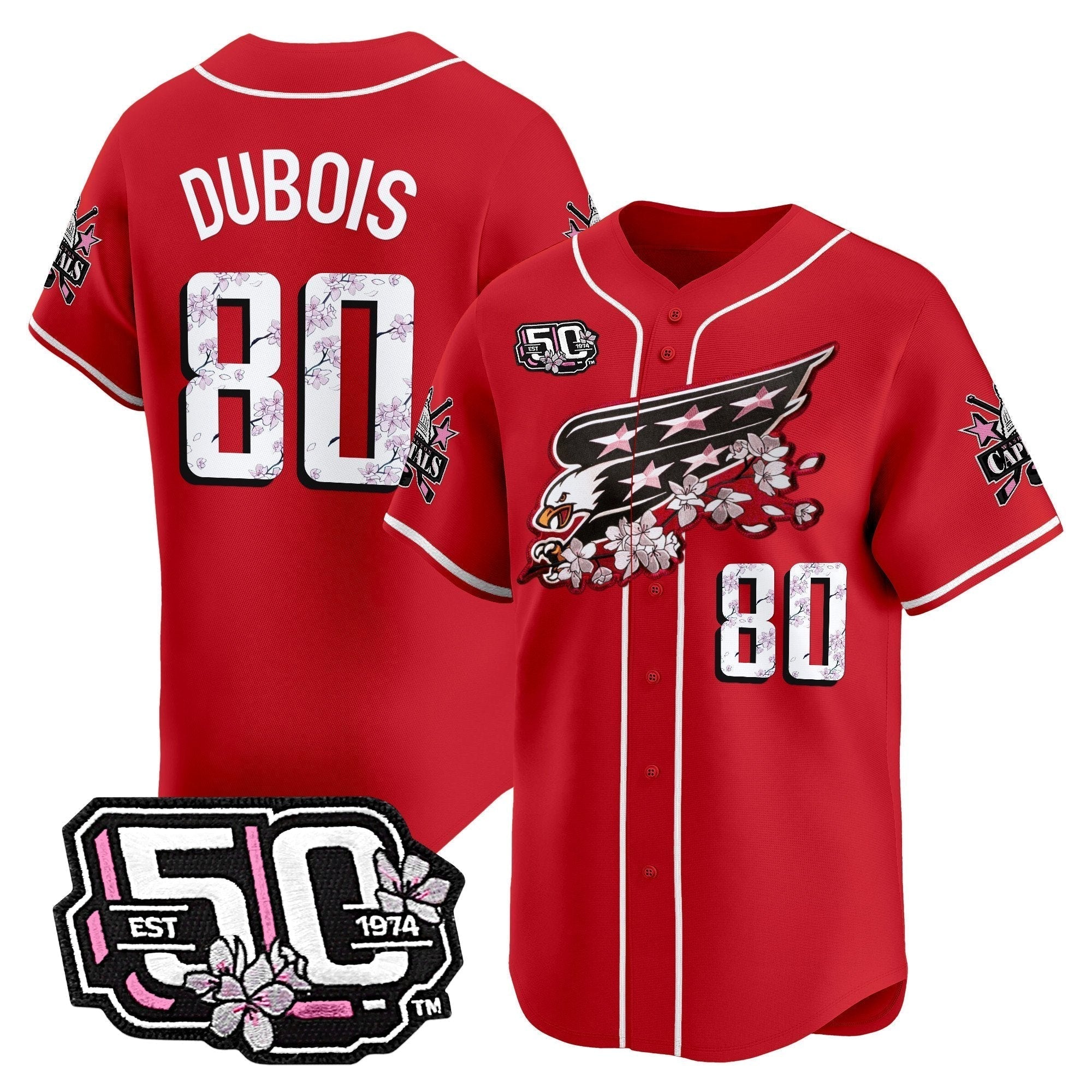 2025 WSH 50th Anniversary Cherry Blossom Style Vapor Premier Limited Jersey - Stitched