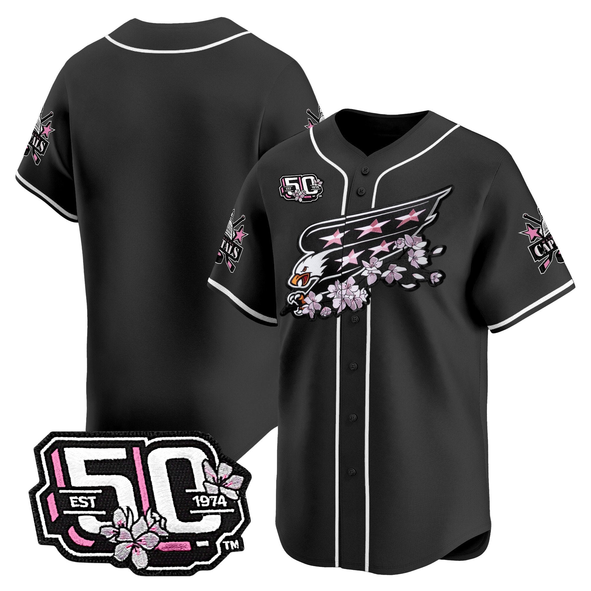 2025 WSH 50th Anniversary Cherry Blossom Style Vapor Premier Limited Jersey - Stitched