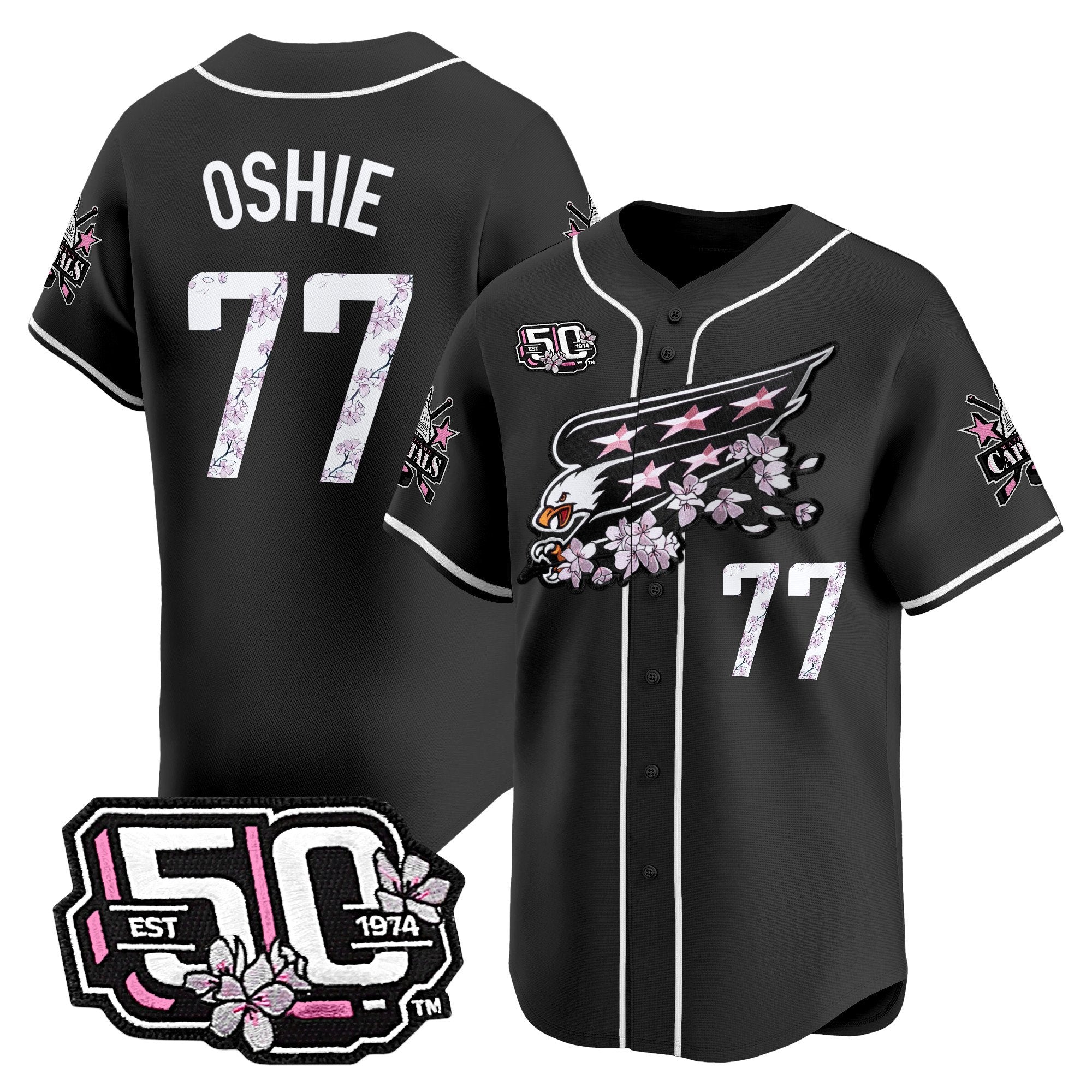 2025 WSH 50th Anniversary Cherry Blossom Style Vapor Premier Limited Jersey - Stitched