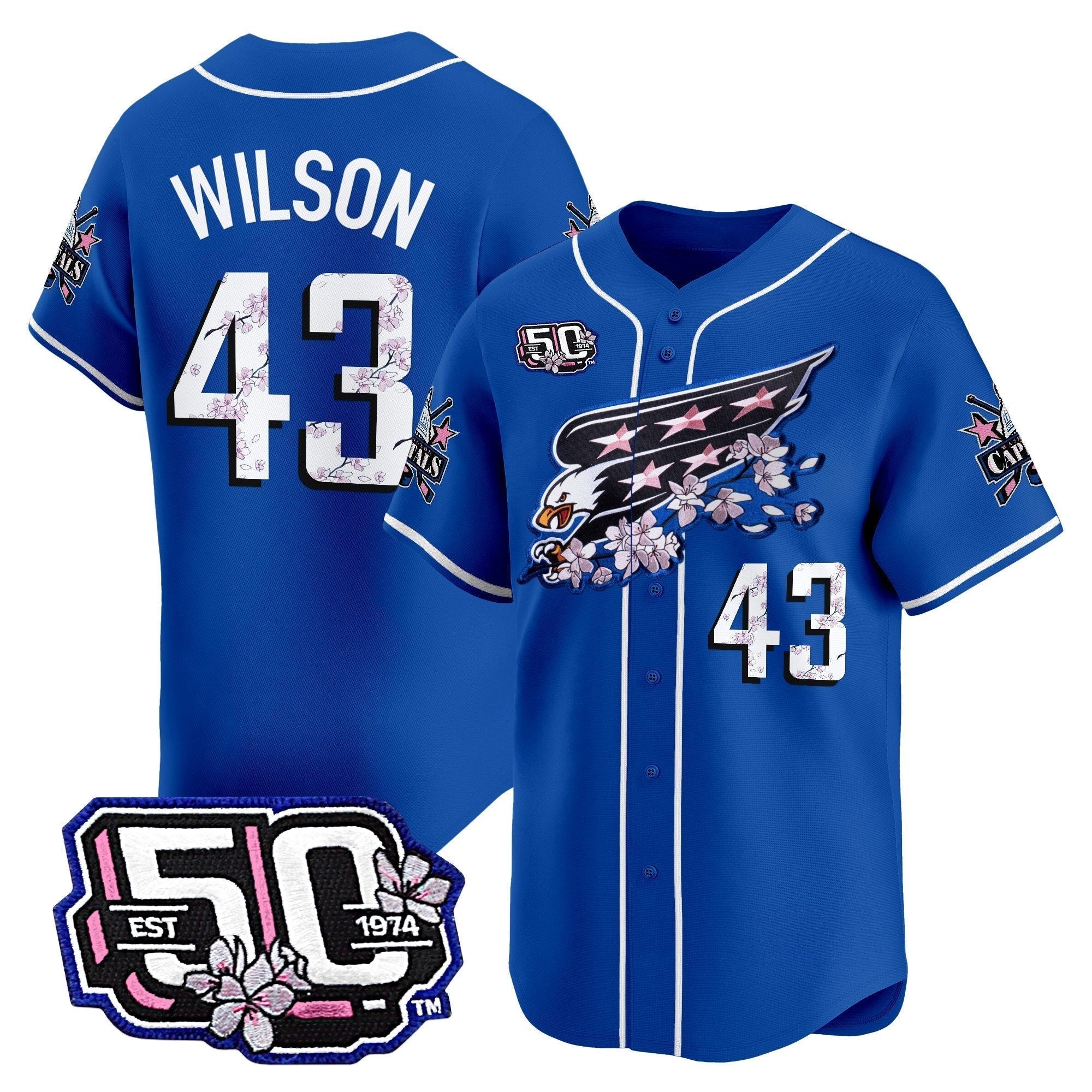 2025 WSH 50th Anniversary Cherry Blossom Style Vapor Premier Limited Jersey - Stitched