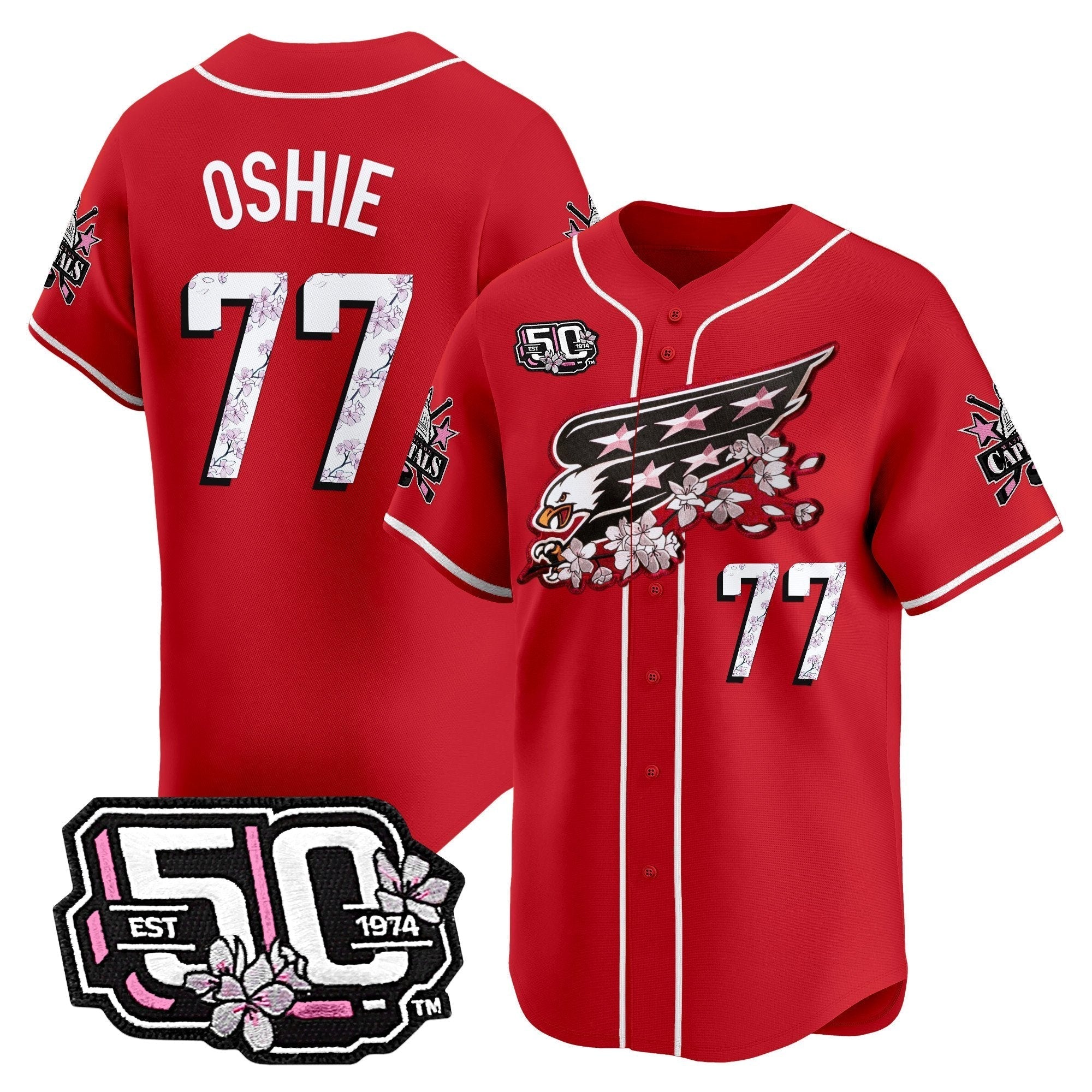 2025 WSH 50th Anniversary Cherry Blossom Style Vapor Premier Limited Jersey - Stitched