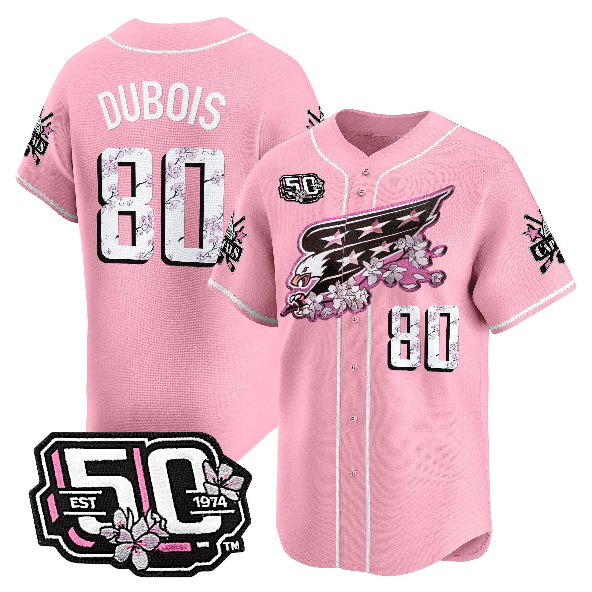 2025 WSH 50th Anniversary Cherry Blossom Style Vapor Premier Limited Jersey - Stitched