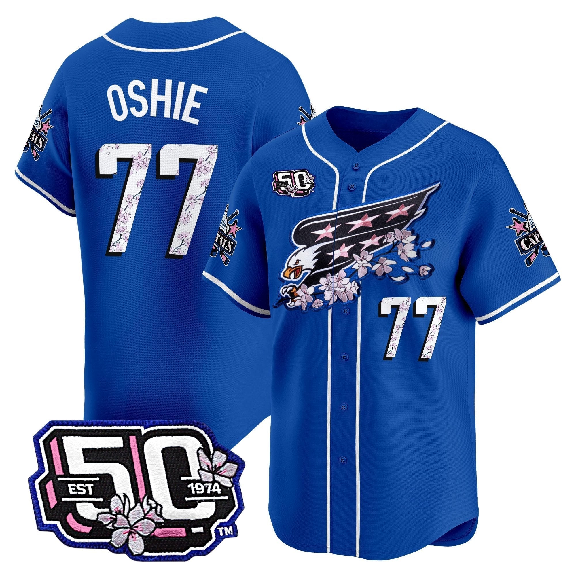 2025 WSH 50th Anniversary Cherry Blossom Style Vapor Premier Limited Jersey - Stitched