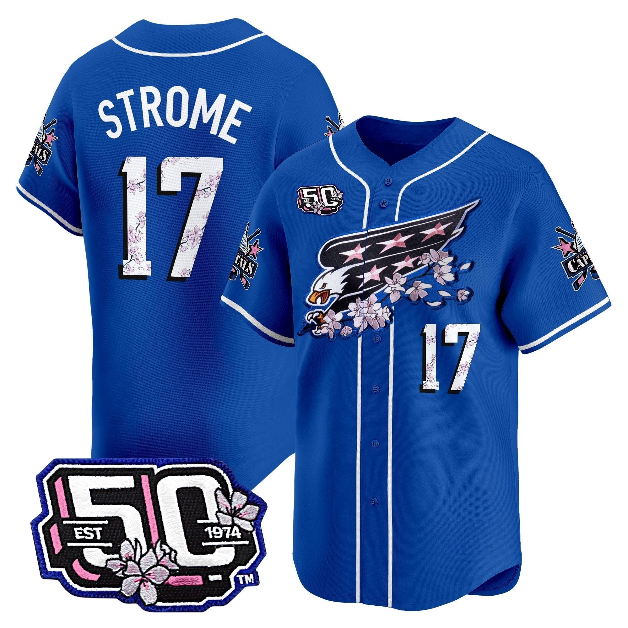 2025 WSH 50th Anniversary Cherry Blossom Style Vapor Premier Limited Jersey - Stitched
