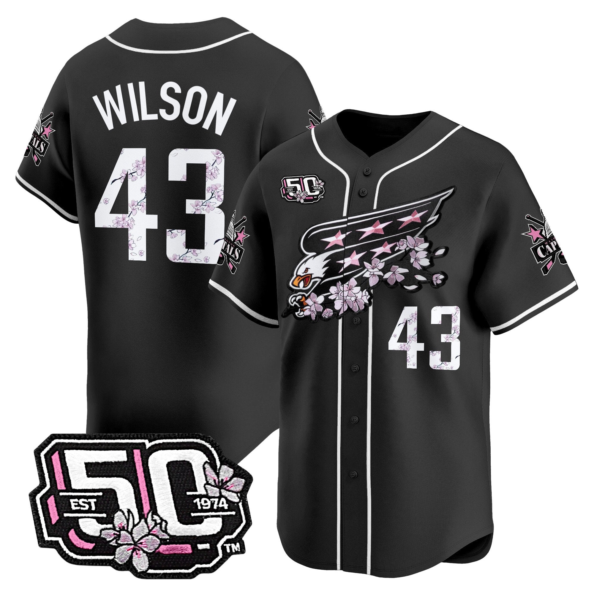 2025 WSH 50th Anniversary Cherry Blossom Style Vapor Premier Limited Jersey - Stitched