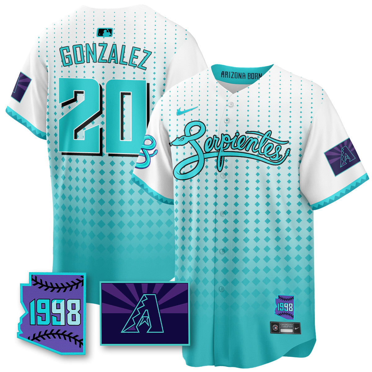 ARI Purple for Second “Serpientes” City Connect Jersey - Stitched