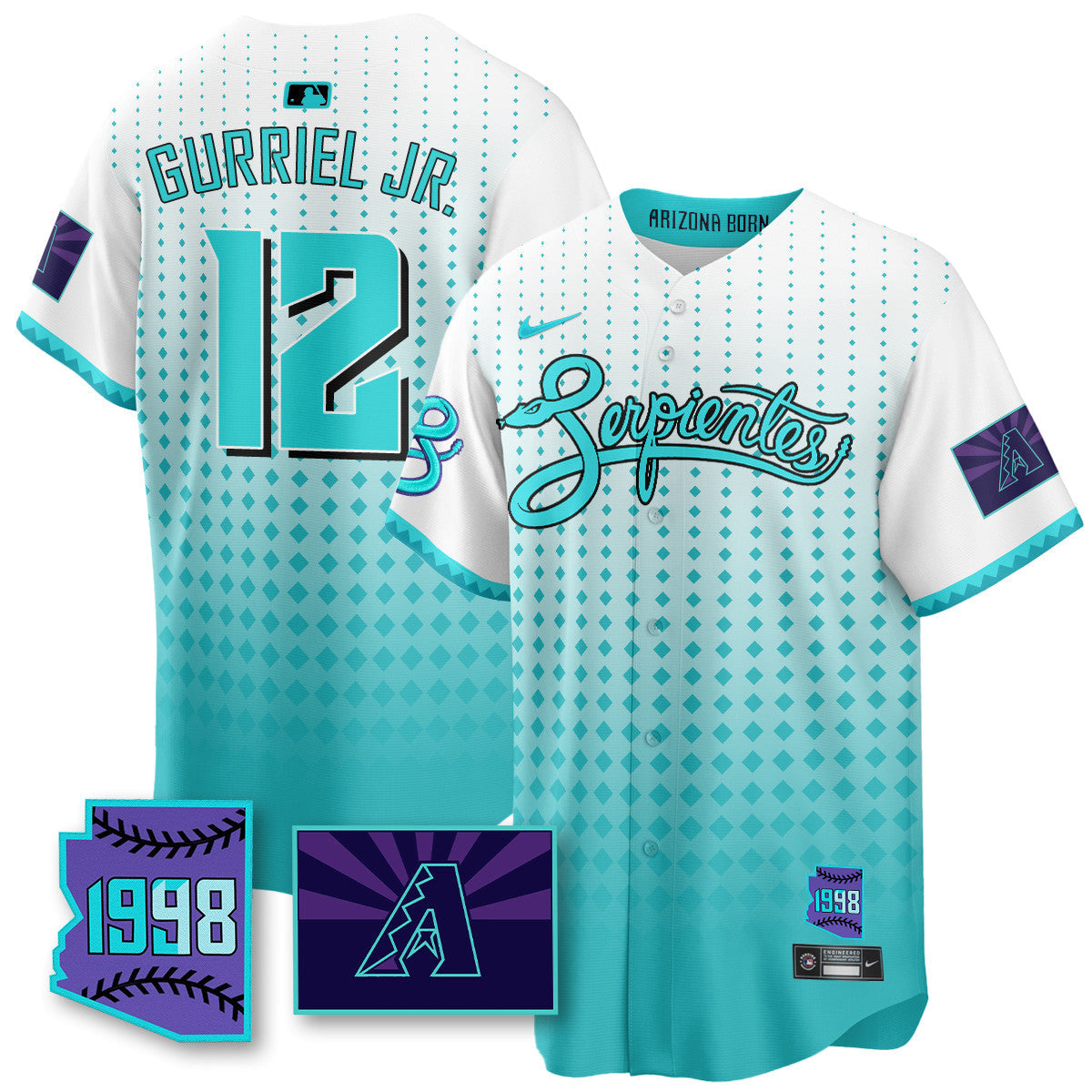 ARI Purple for Second “Serpientes” City Connect Jersey - Stitched