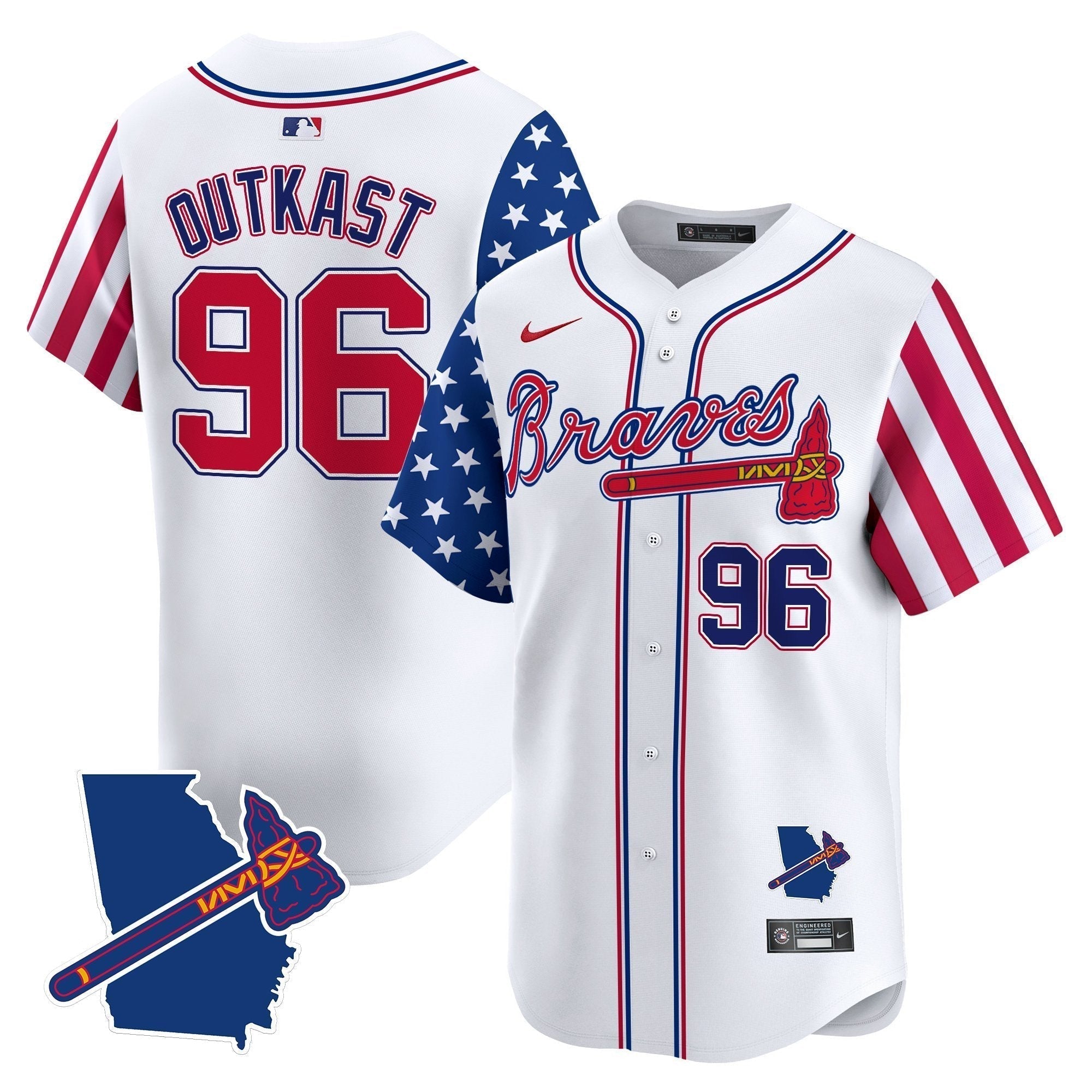 ATL 2025 Independence Day Vapor Premier Limited Jersey N1 - Stitched
