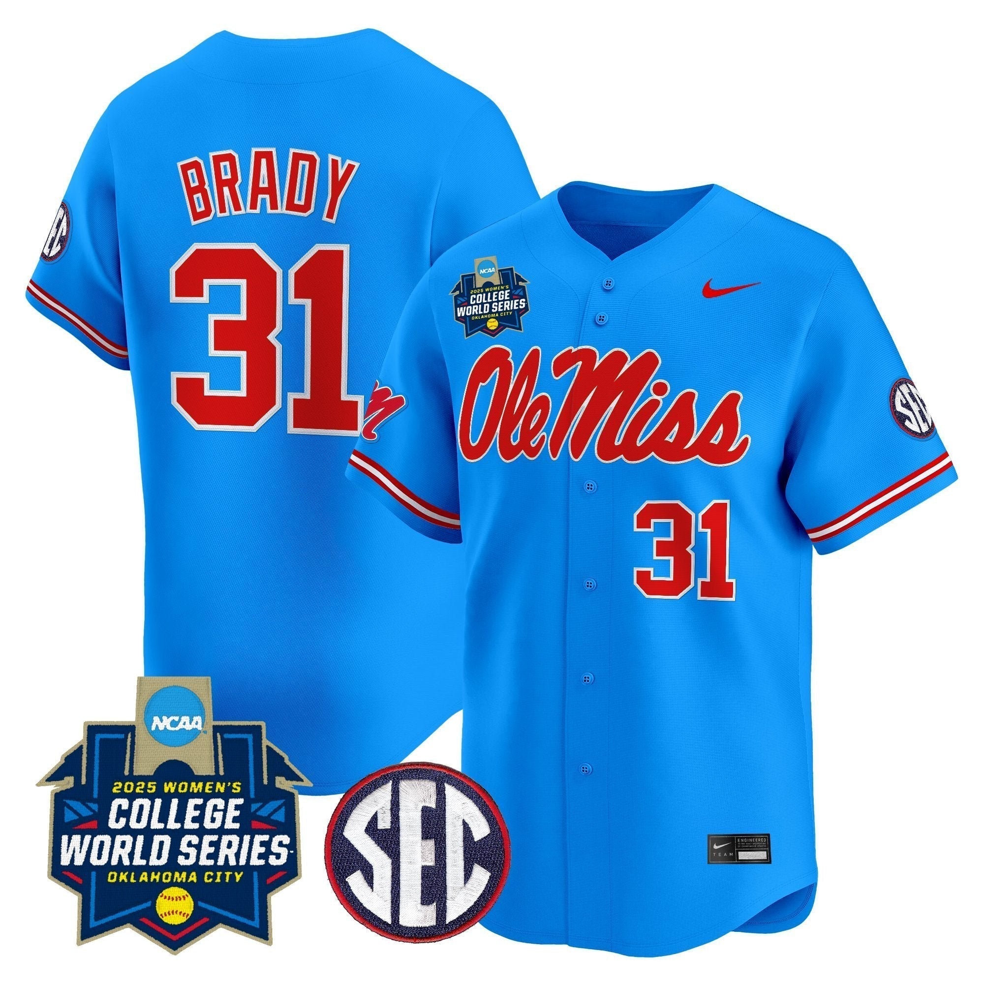 OMR Softball 2025 World Series (WCWS) Vapor Premier Limited Jersey - Stitched
