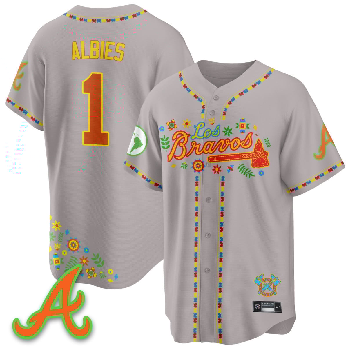 Atlanta Braves 2025 "Los Bravos" Jersey - All Stitched