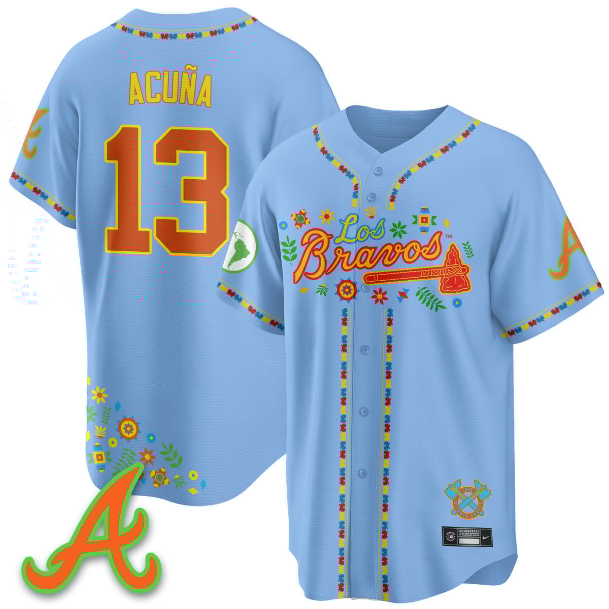 Atlanta Braves 2025 "Los Bravos" Jersey - All Stitched