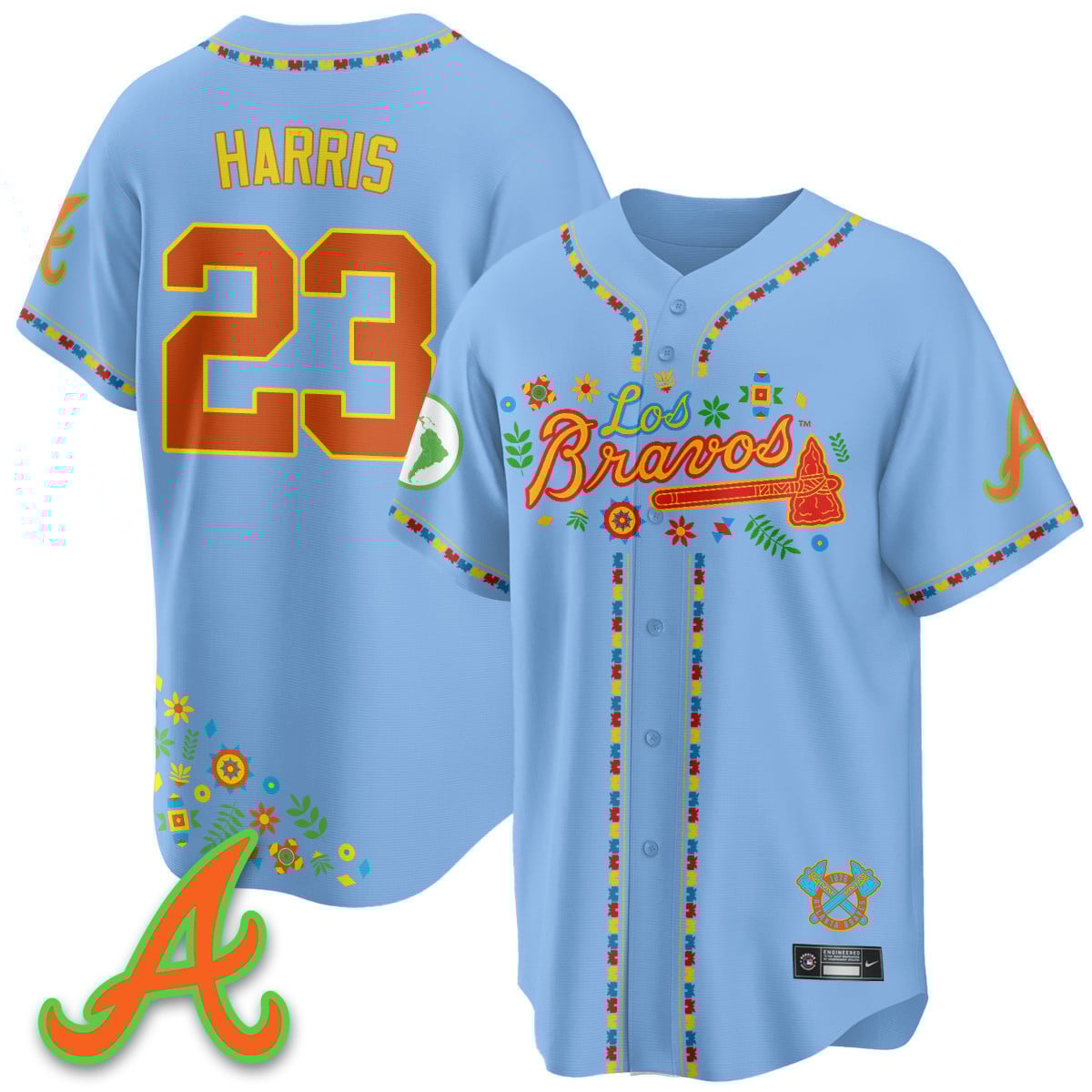Atlanta Braves 2025 "Los Bravos" Jersey - All Stitched