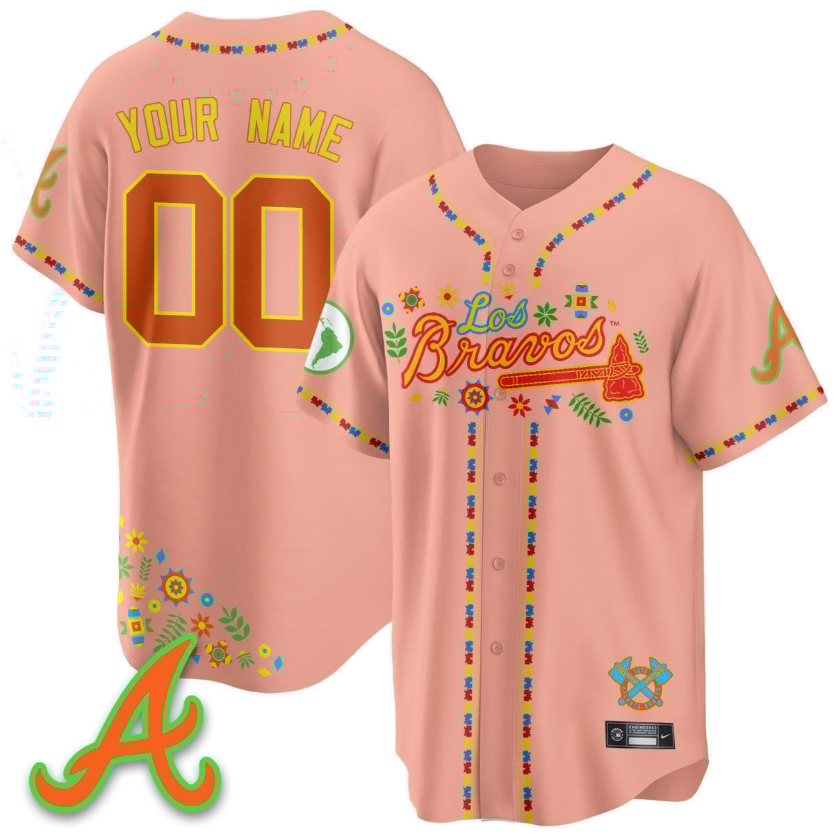 Atlanta Braves 2025 "Los Bravos" Jersey - All Stitched