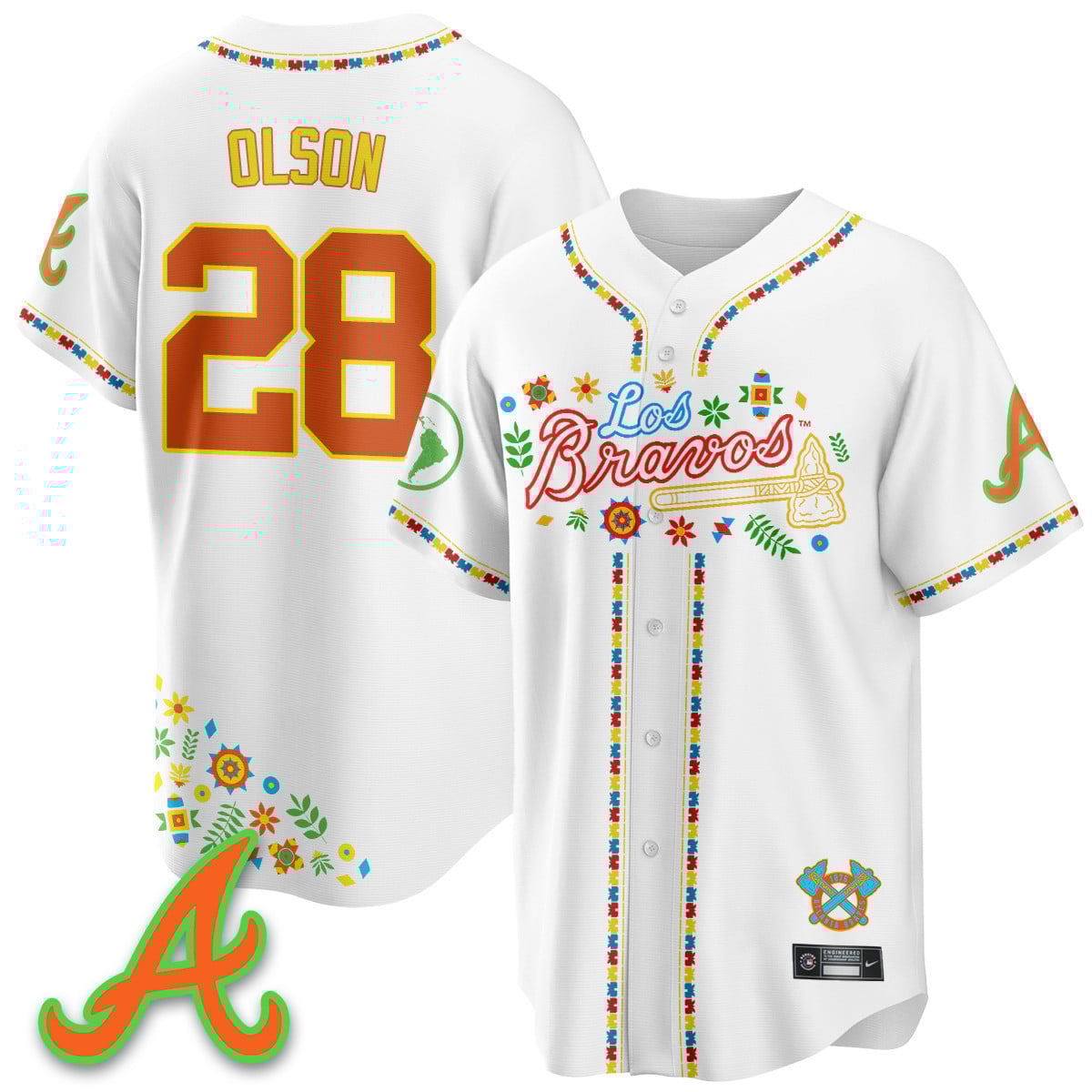Atlanta Braves 2025 "Los Bravos" Jersey - All Stitched
