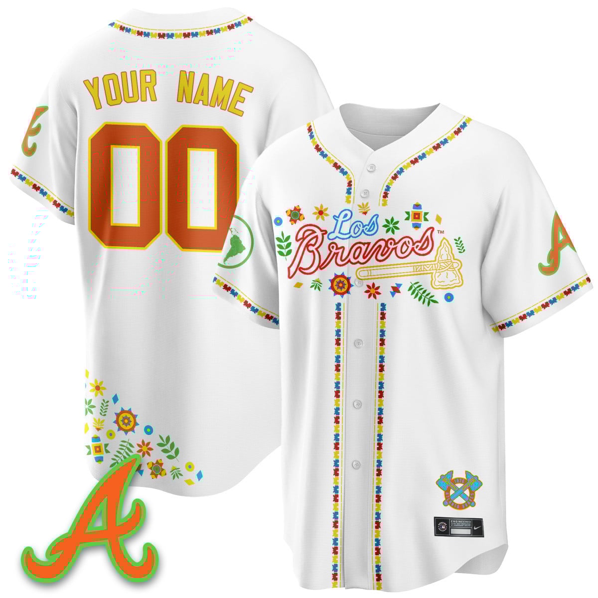 Atlanta Braves 2025 "Los Bravos" Jersey - All Stitched