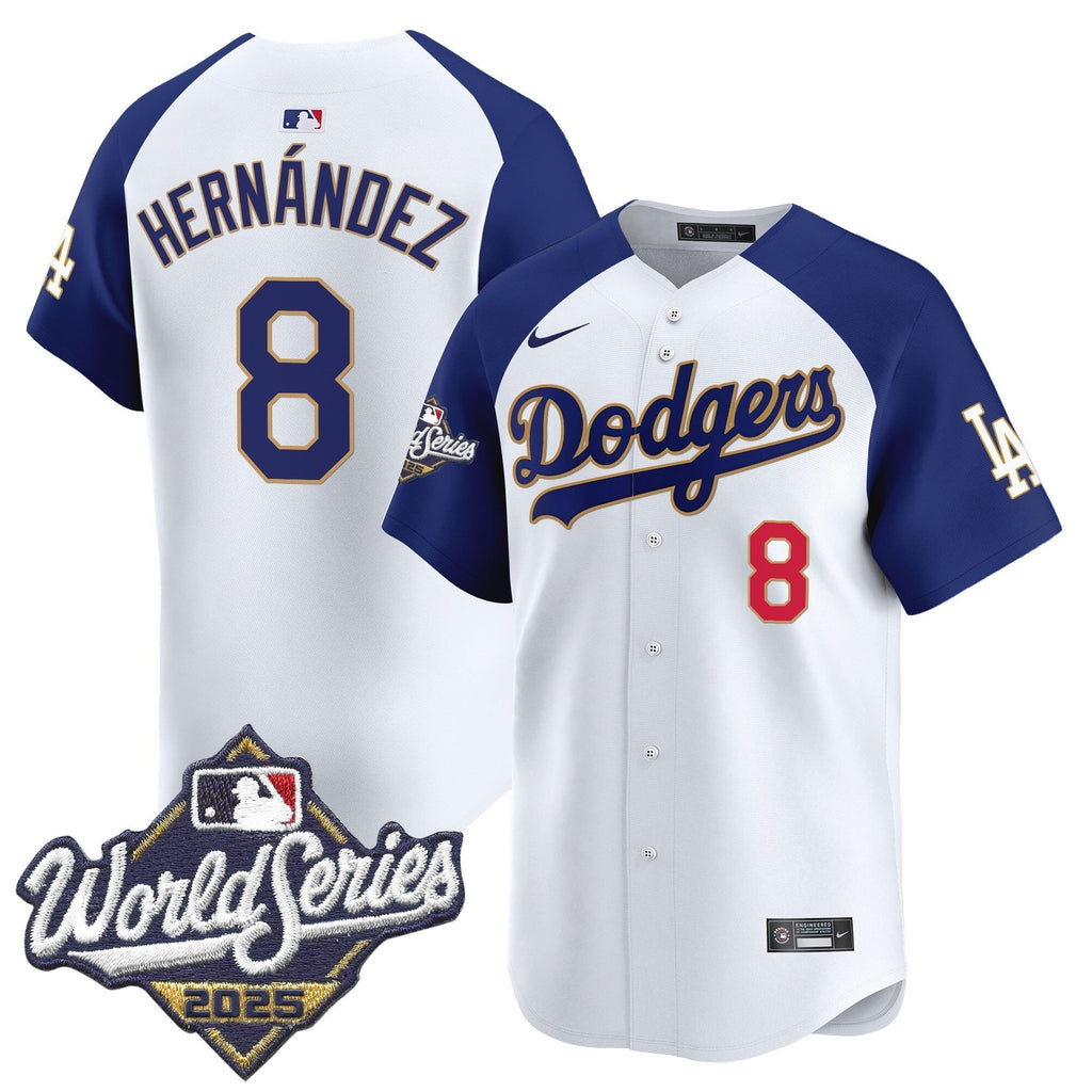 Dodgers 2025 World Series Gold Trim Vapor Premier Limited Jersey - Stitched