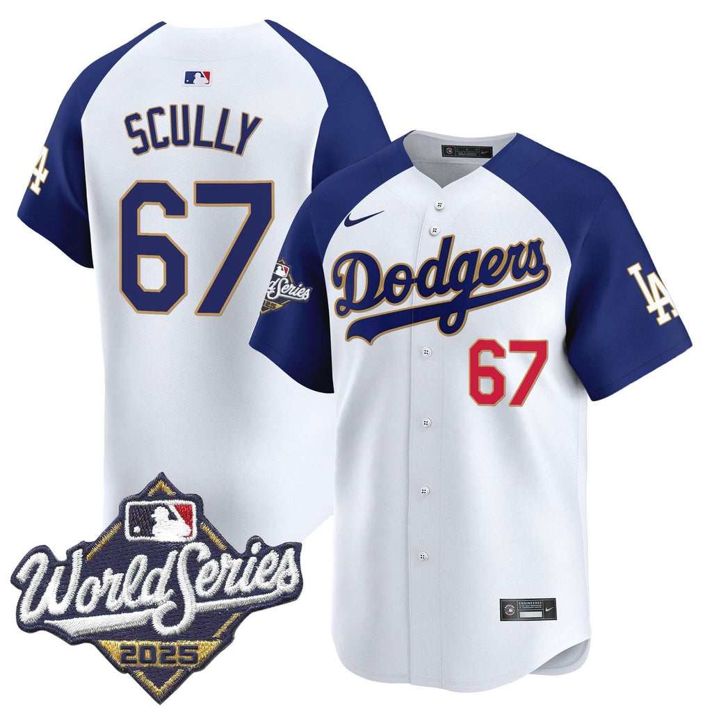 Dodgers 2025 World Series Gold Trim Vapor Premier Limited Jersey - Stitched