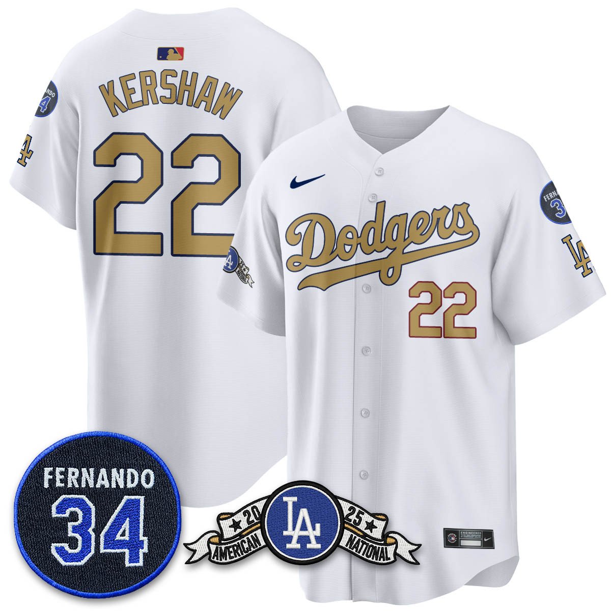 LAD 2025 National League Champions Jersey - Stitched