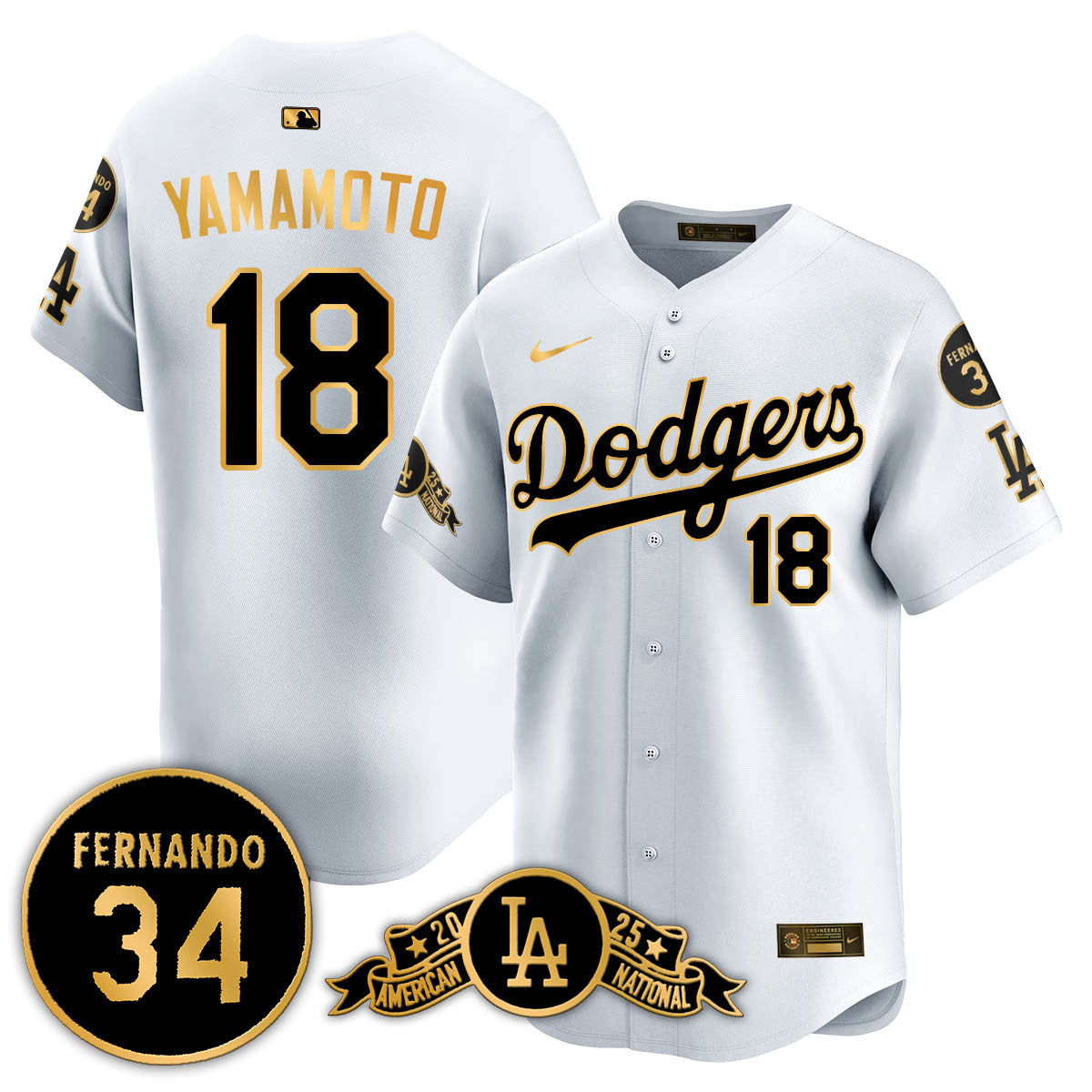LAD 2025 National League Champions Jersey - Stitched
