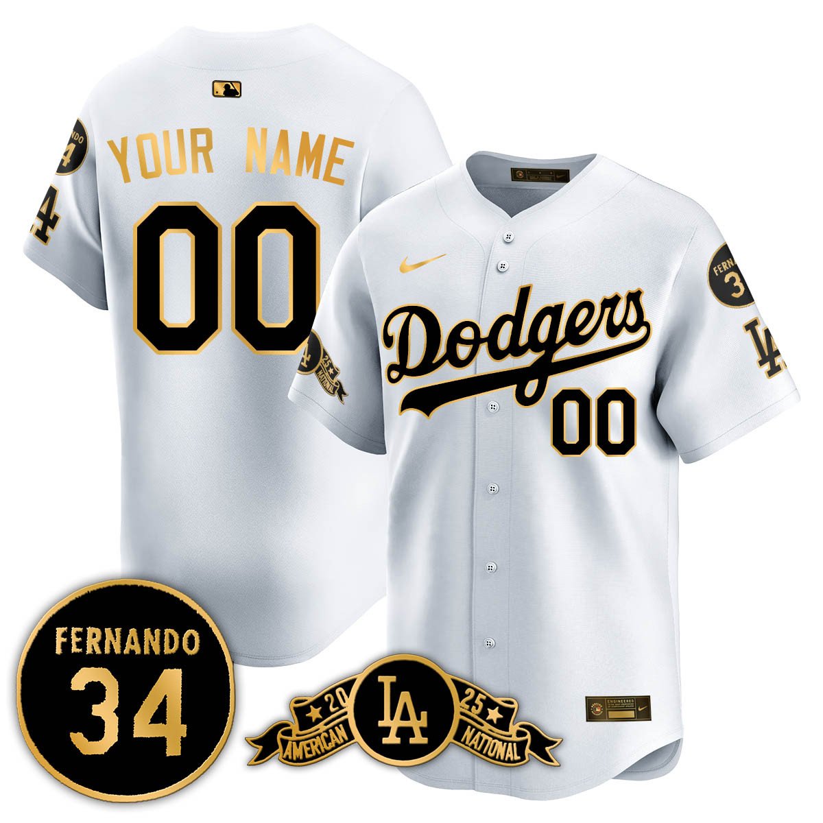 LAD 2025 National League Champions Jersey - Stitched