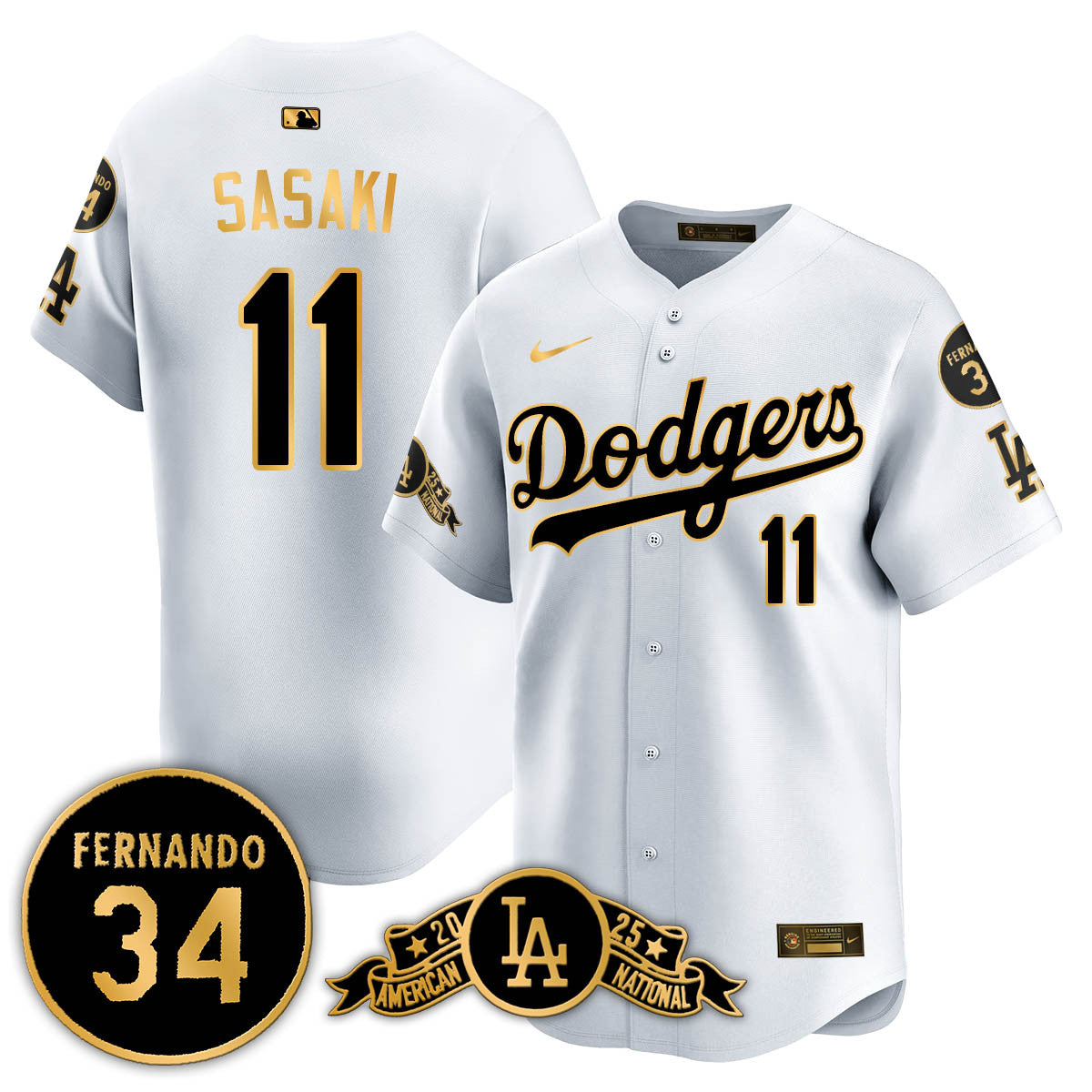 LAD 2025 National League Champions Jersey - Stitched