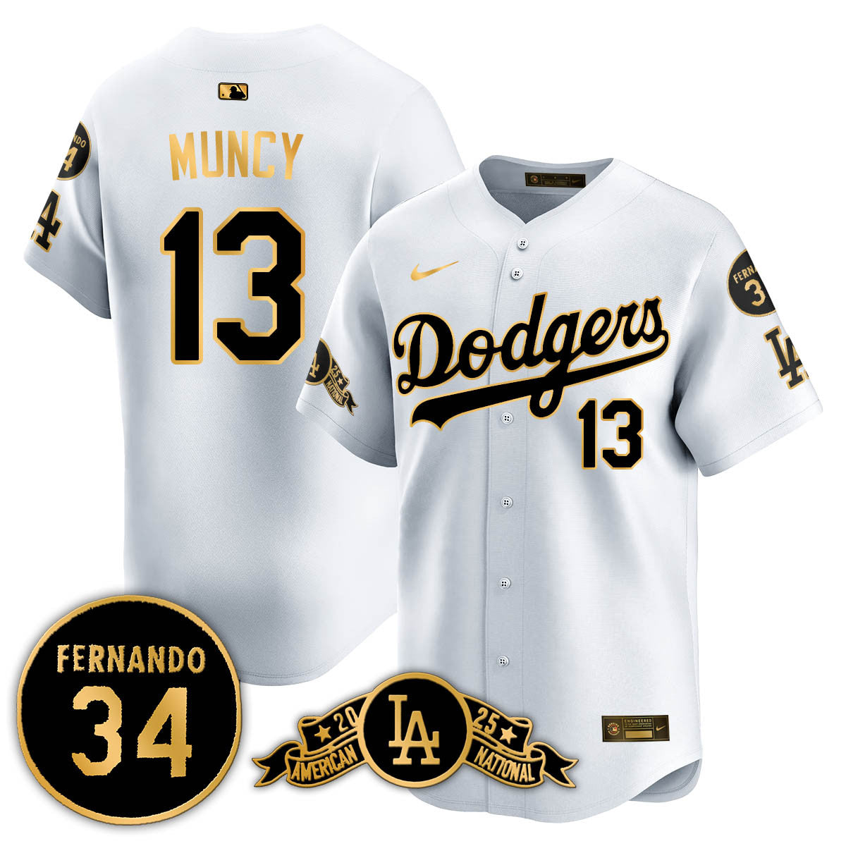 LAD 2025 National League Champions Jersey - Stitched