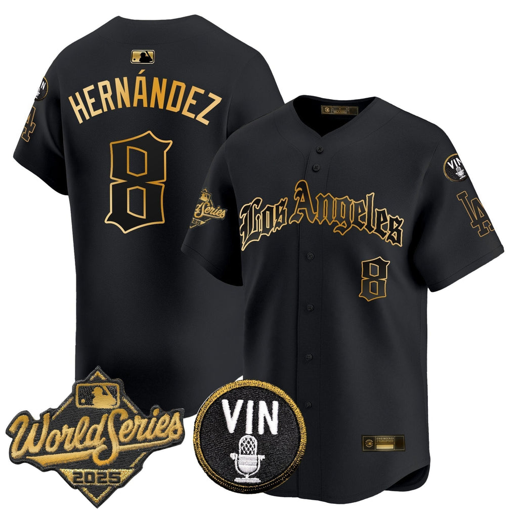 Dodgers 2025 World Series Vapor Premier Limited Jersey - LA Gothic Edition - Stitched