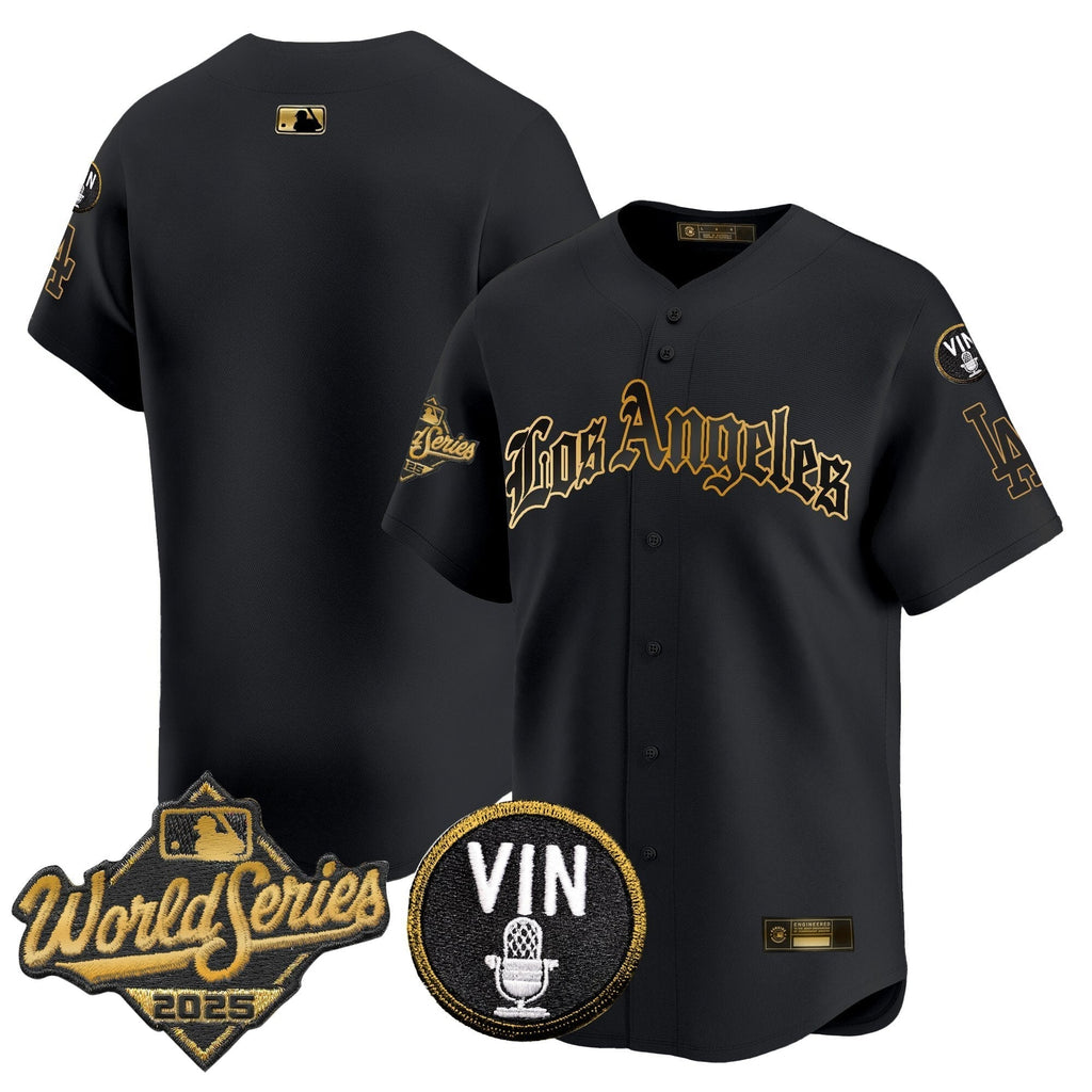 Dodgers 2025 World Series Vapor Premier Limited Jersey - LA Gothic Edition - Stitched