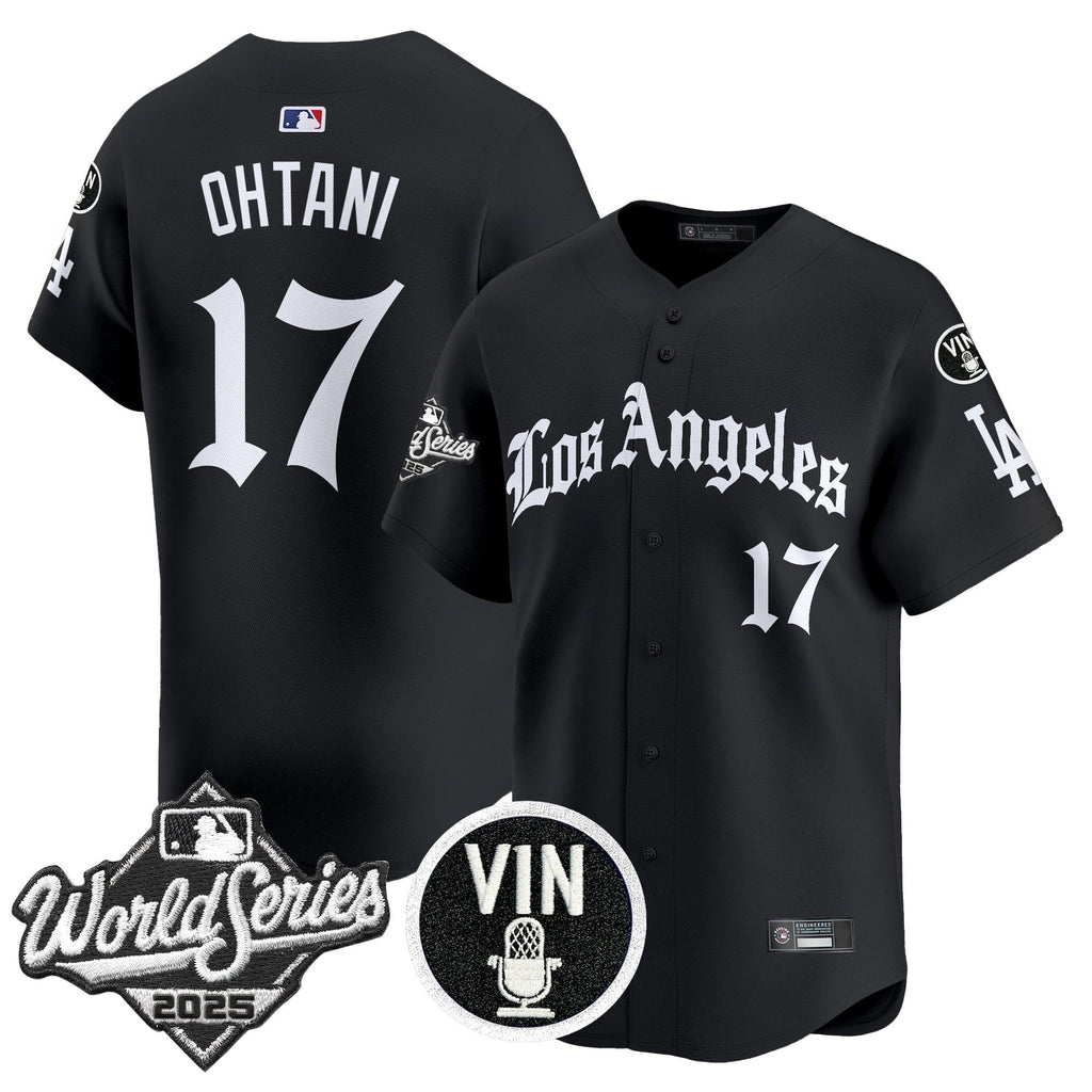 Dodgers 2025 World Series Vapor Premier Limited Jersey - LA Gothic Edition - Stitched