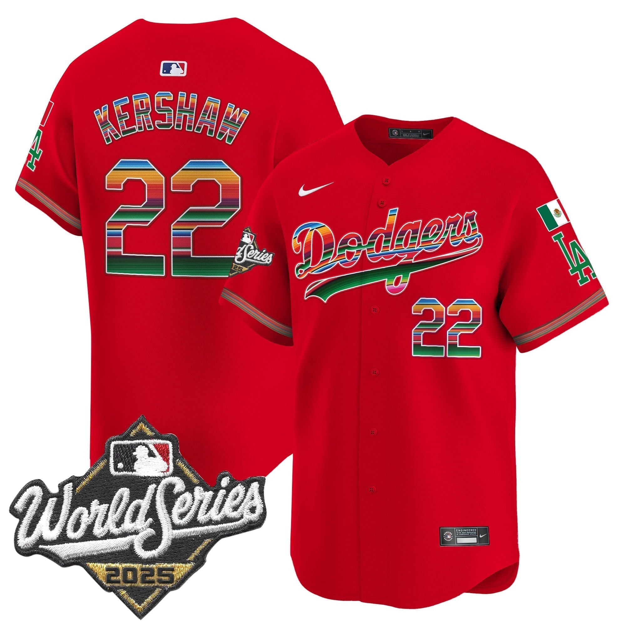 Dodgers Mexico 2025 World Series Vapor Premier Limited Jersey - Stitched