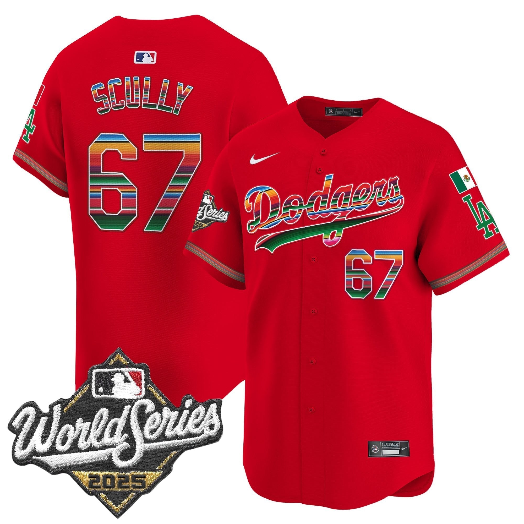 Dodgers Mexico 2025 World Series Vapor Premier Limited Jersey - Stitched
