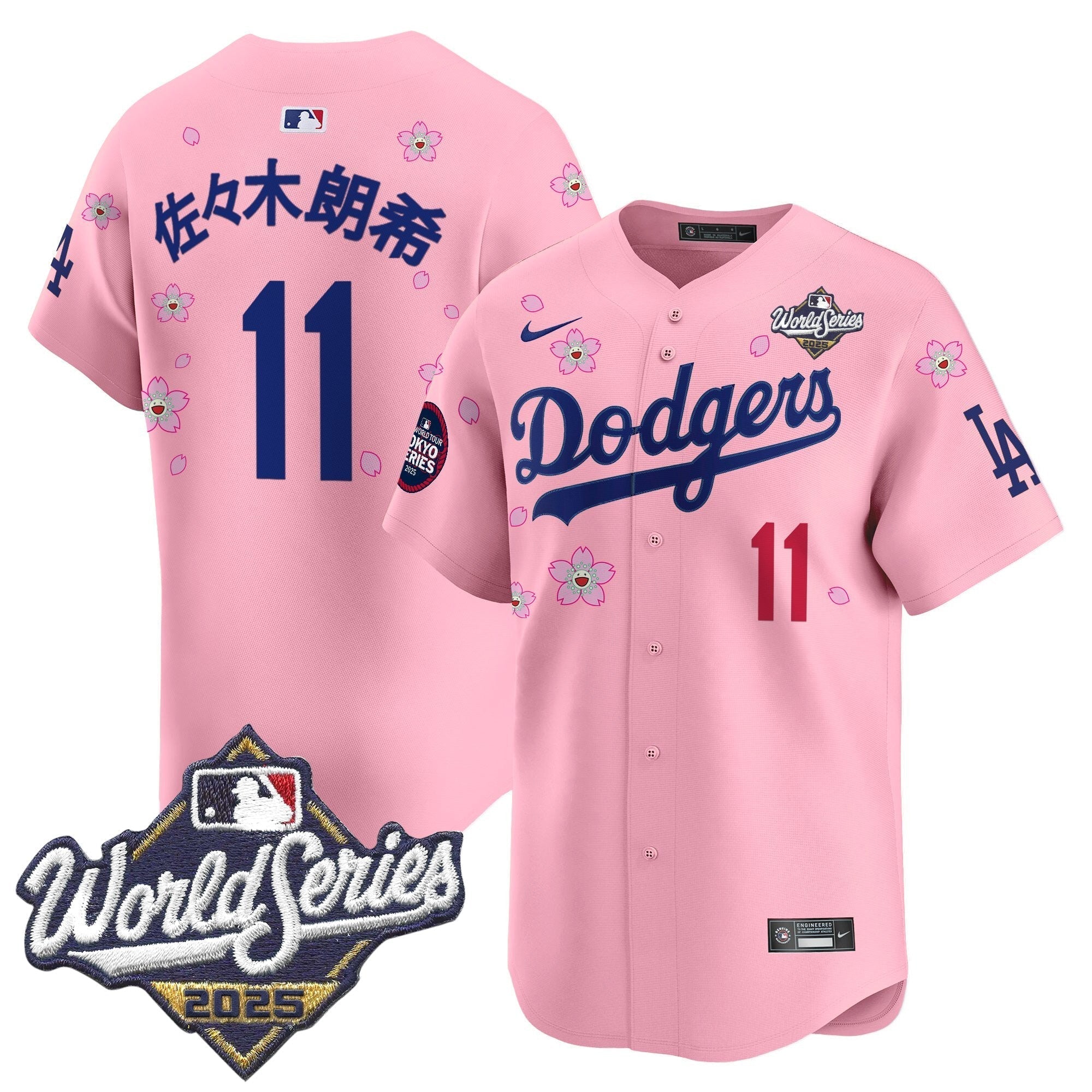 LAD 2025 World Series x Tokyo Series Vapor Premier Limited Jersey V2 - Stitched