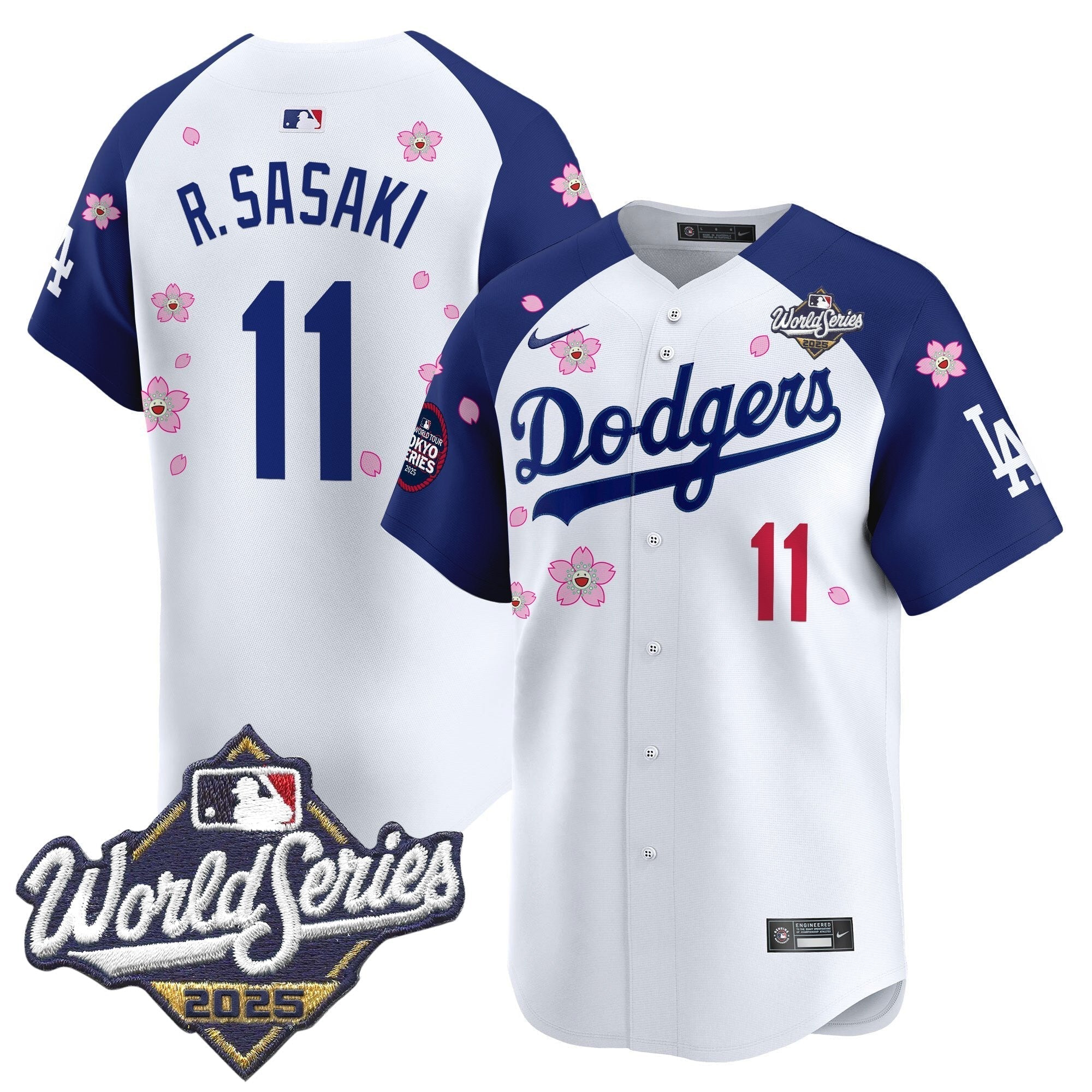 LAD 2025 World Series x Tokyo Series Vapor Premier Limited Jersey V2 - Stitched