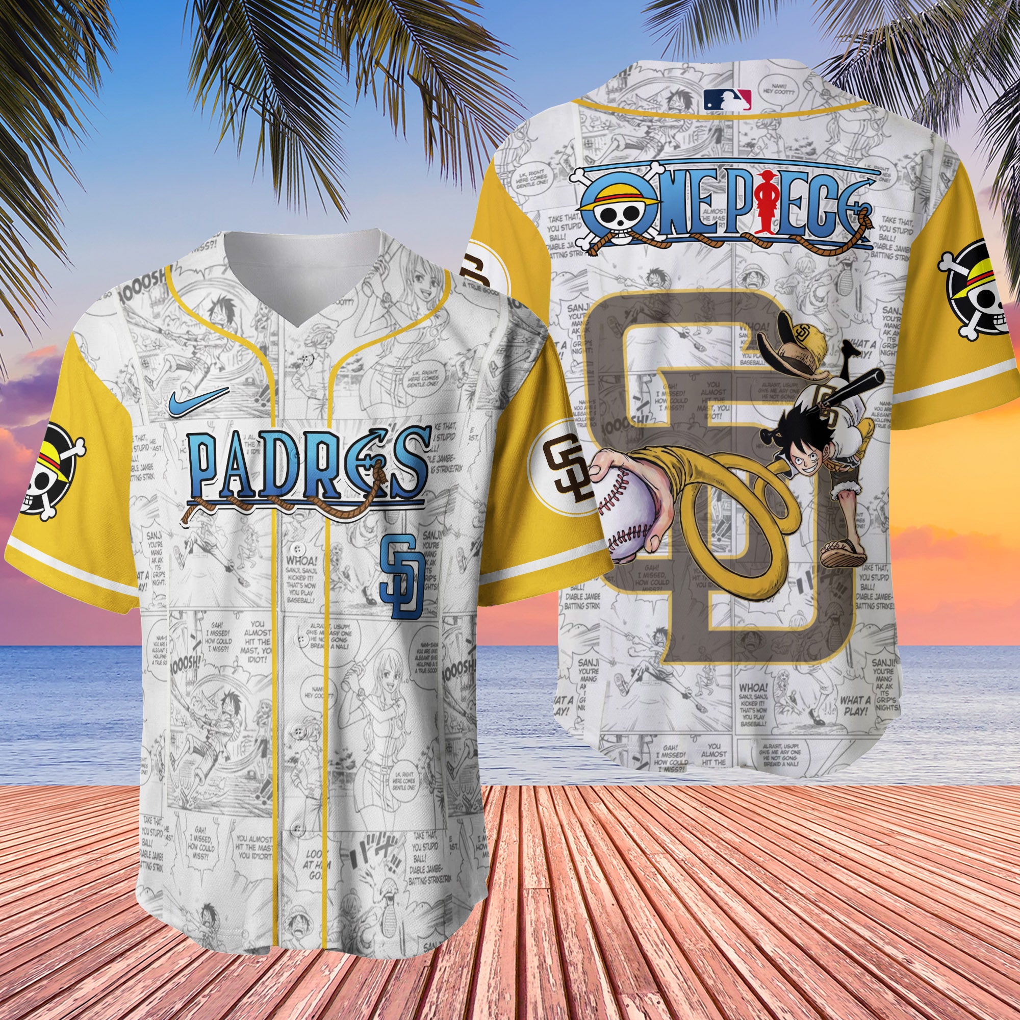 Limited Edition San Diego Padres One Piece Night Game Yellow Jersey