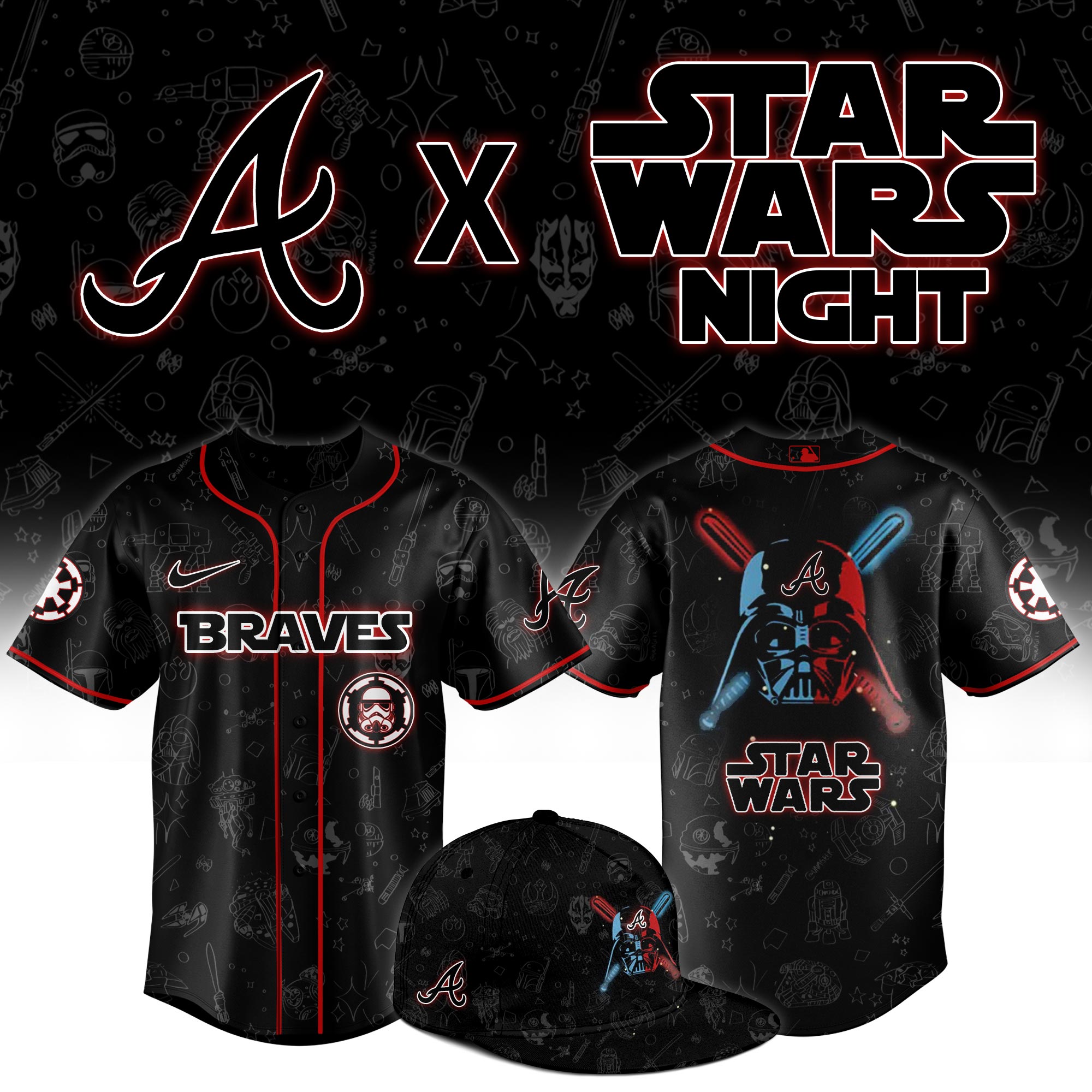 Atlanta Braves Star Wars Night Limited Jersey
