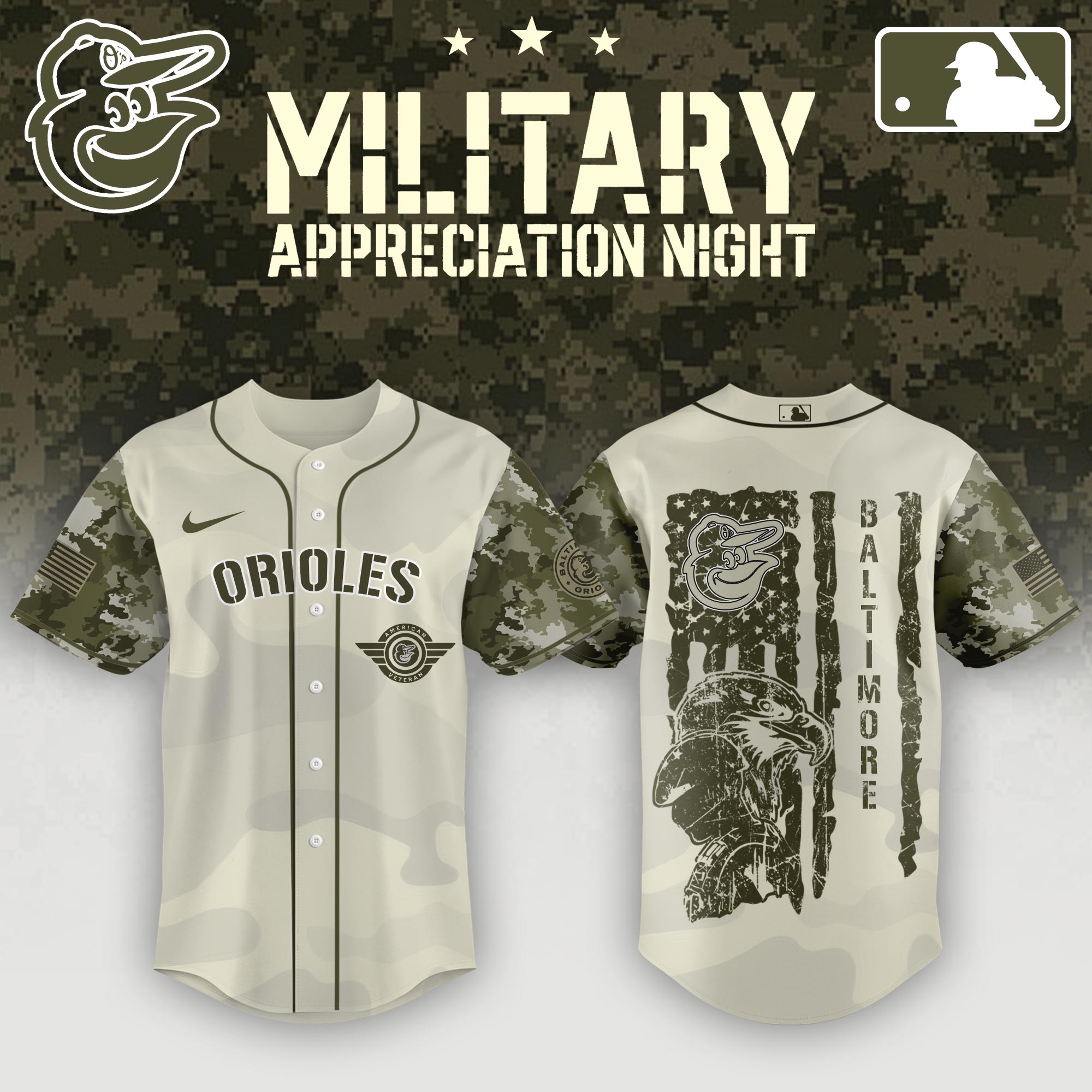 Baltimore Orioles Armed Forces Day Jersey 