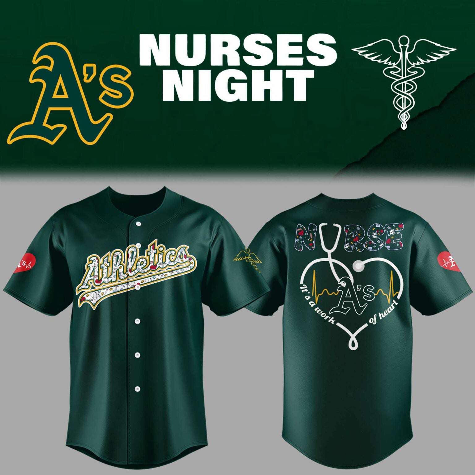 Limited Edition Athletics Nurses Night Jersey 