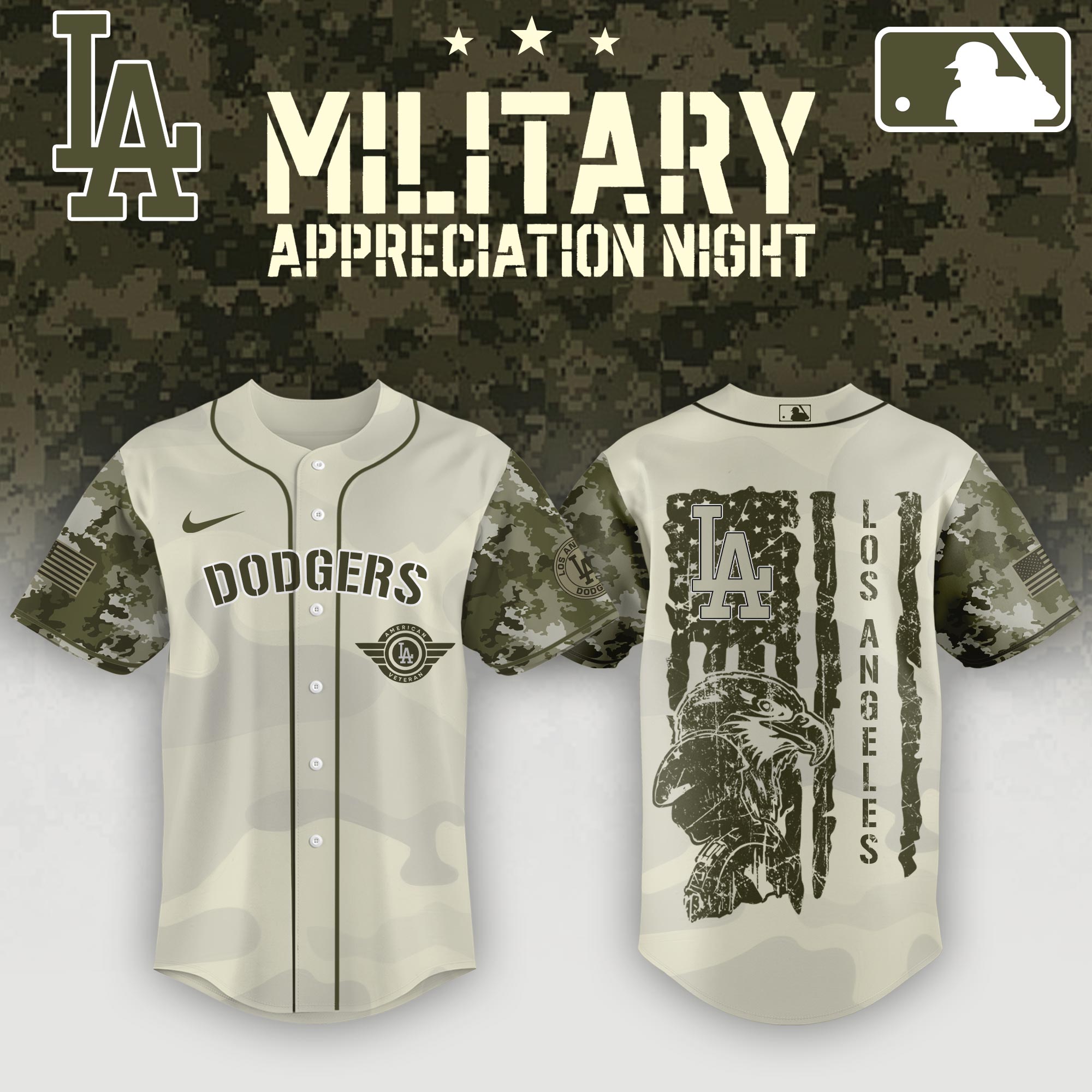 Los Angeles Dodgers Armed Forces Day Jersey 