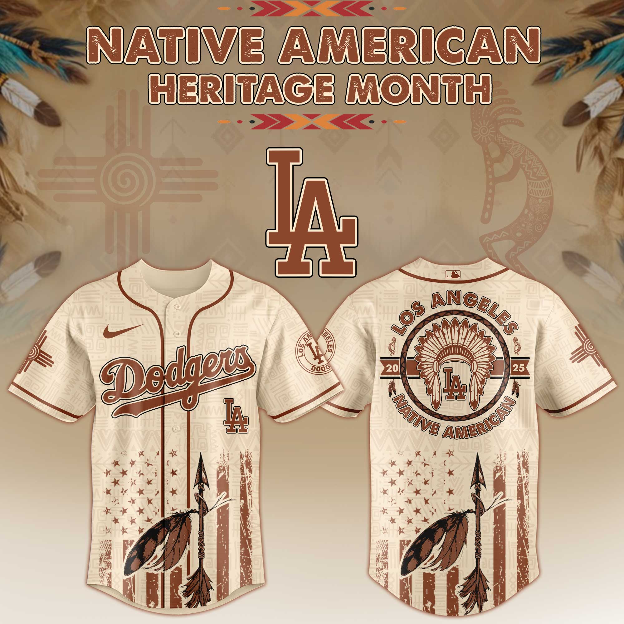 Los Angeles Dodgers Native American Heritage Month Jersey 